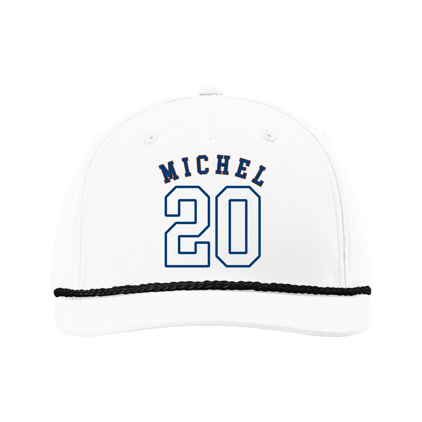 Five-Panel Classic Rope Cap — Shirsey Arch in White