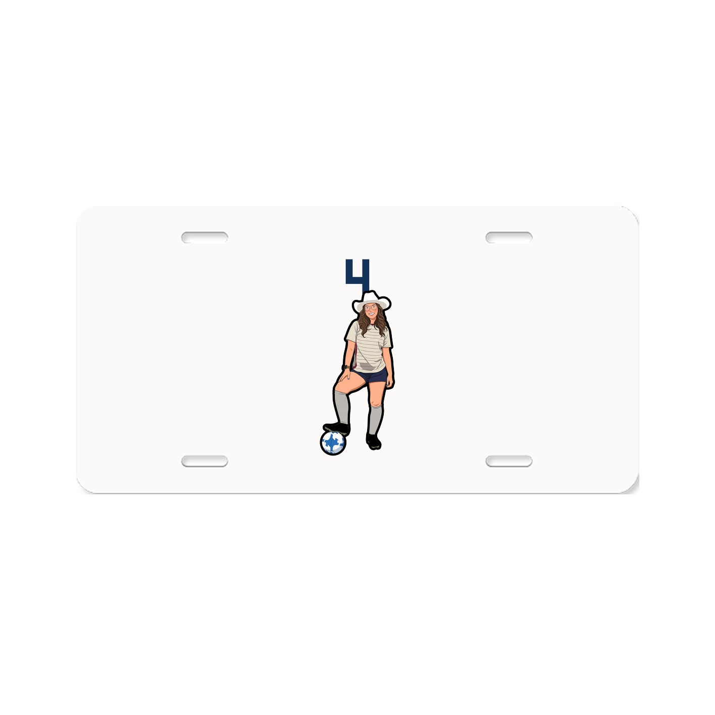 License Plate — Number Top in Classic
