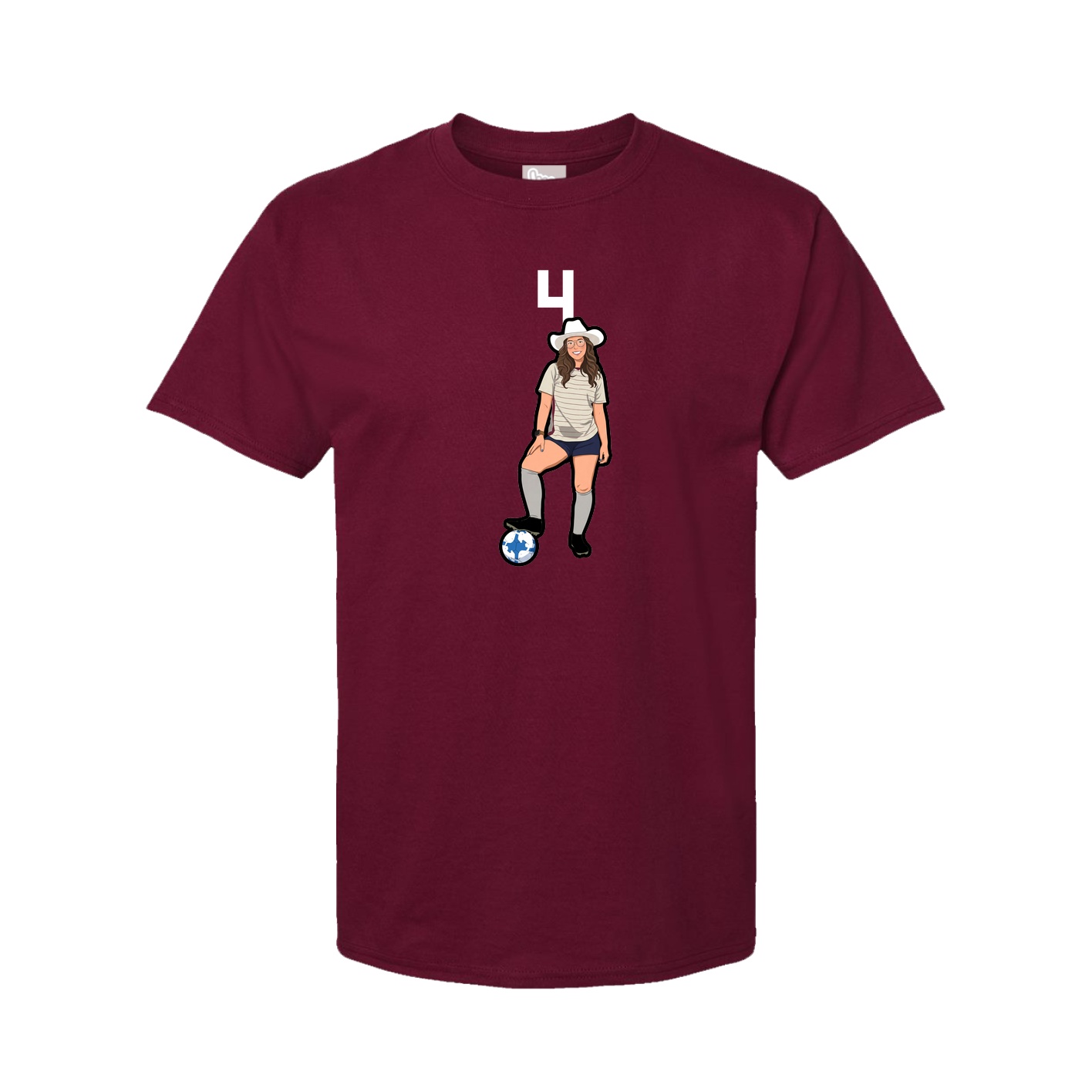 Tee — Number Top in Cardinal