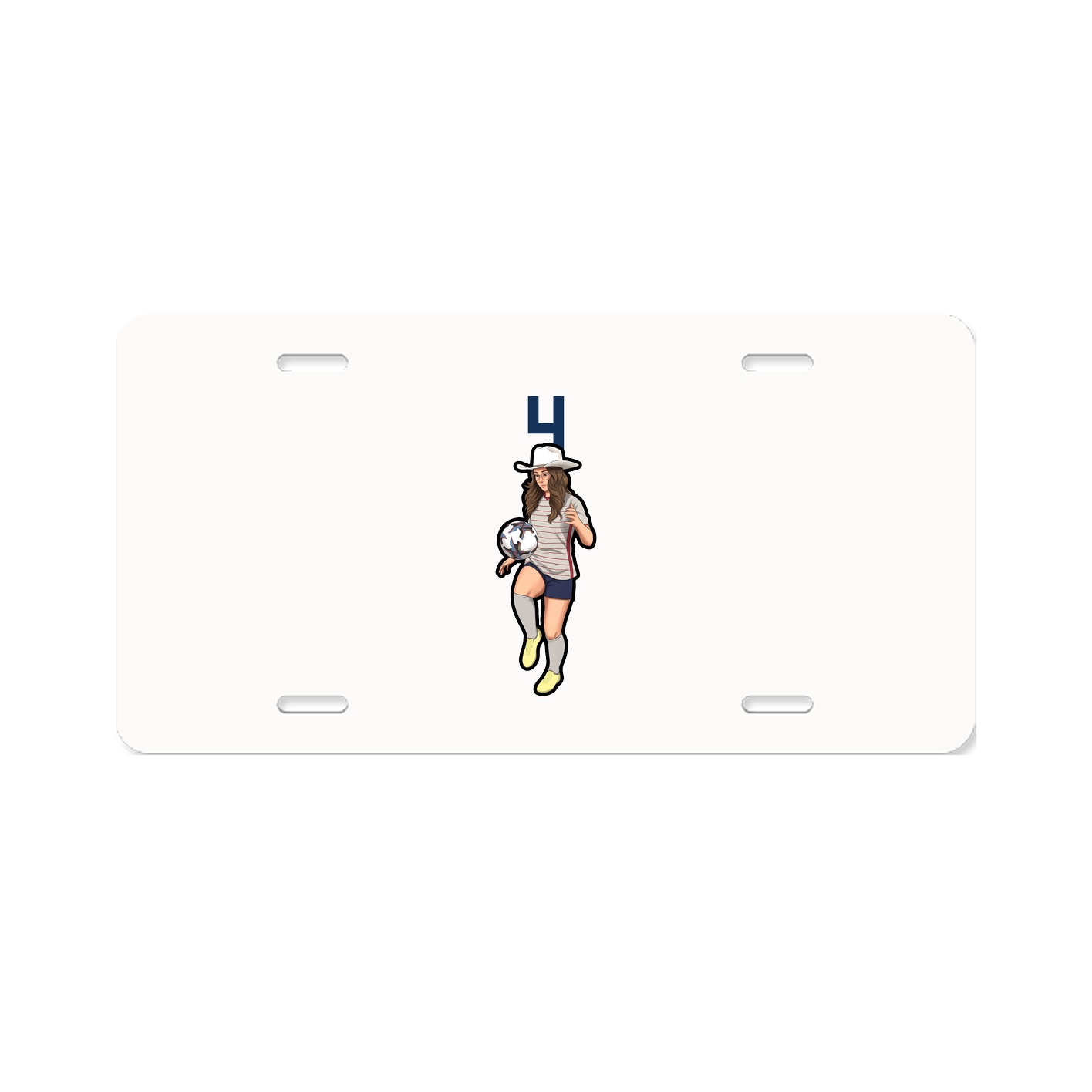 License Plate — Number Top in Classic