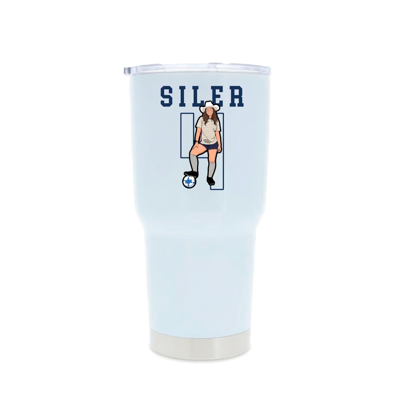30oz Stainless Steel Tumbler — Shirsey in White