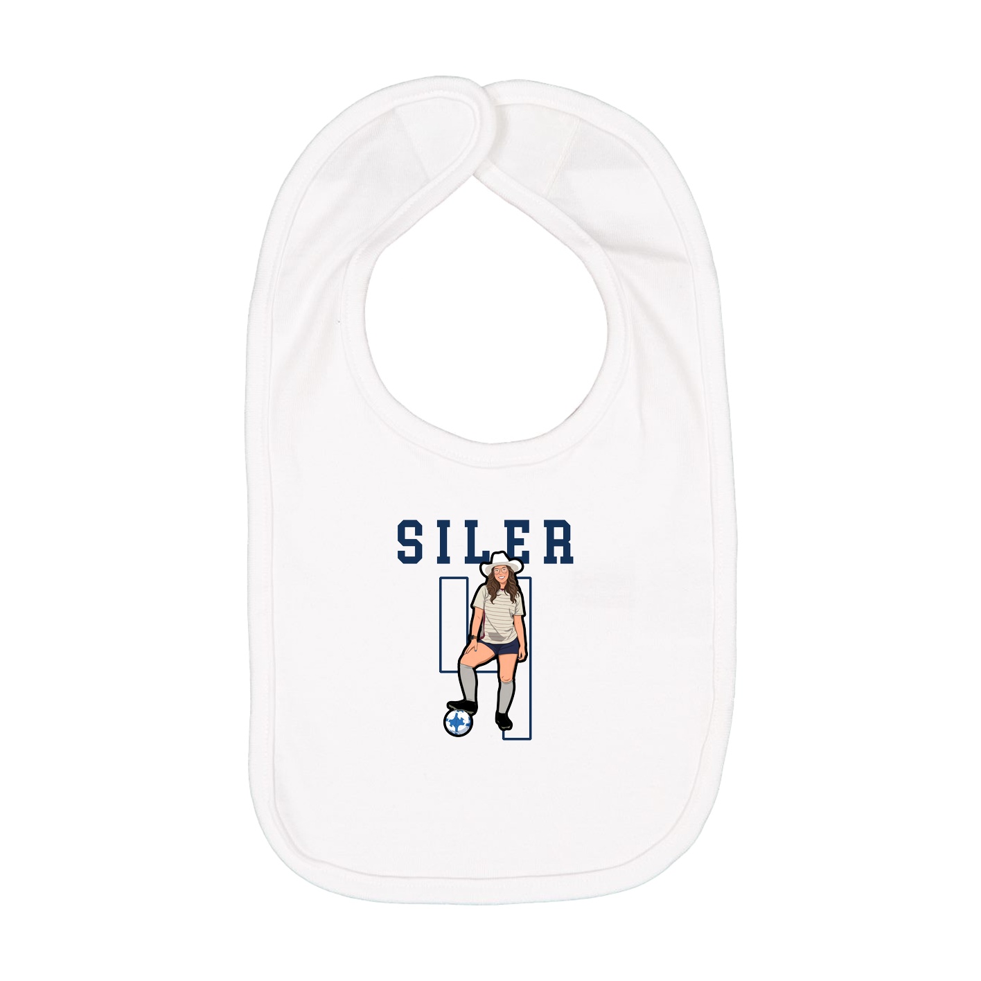 Infant Bib — Shirsey in White
