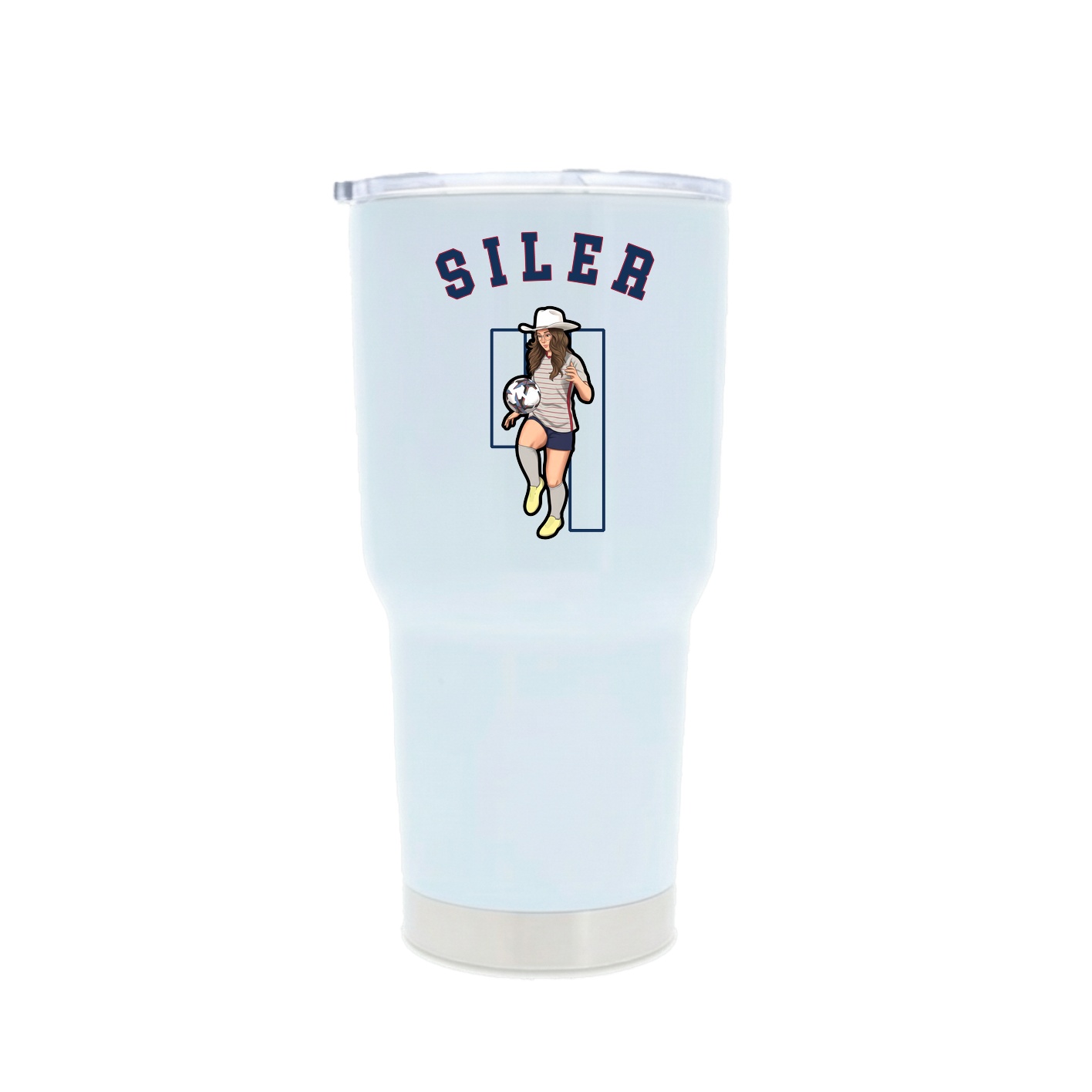 30oz Stainless Steel Tumbler — Shirsey Arch in White