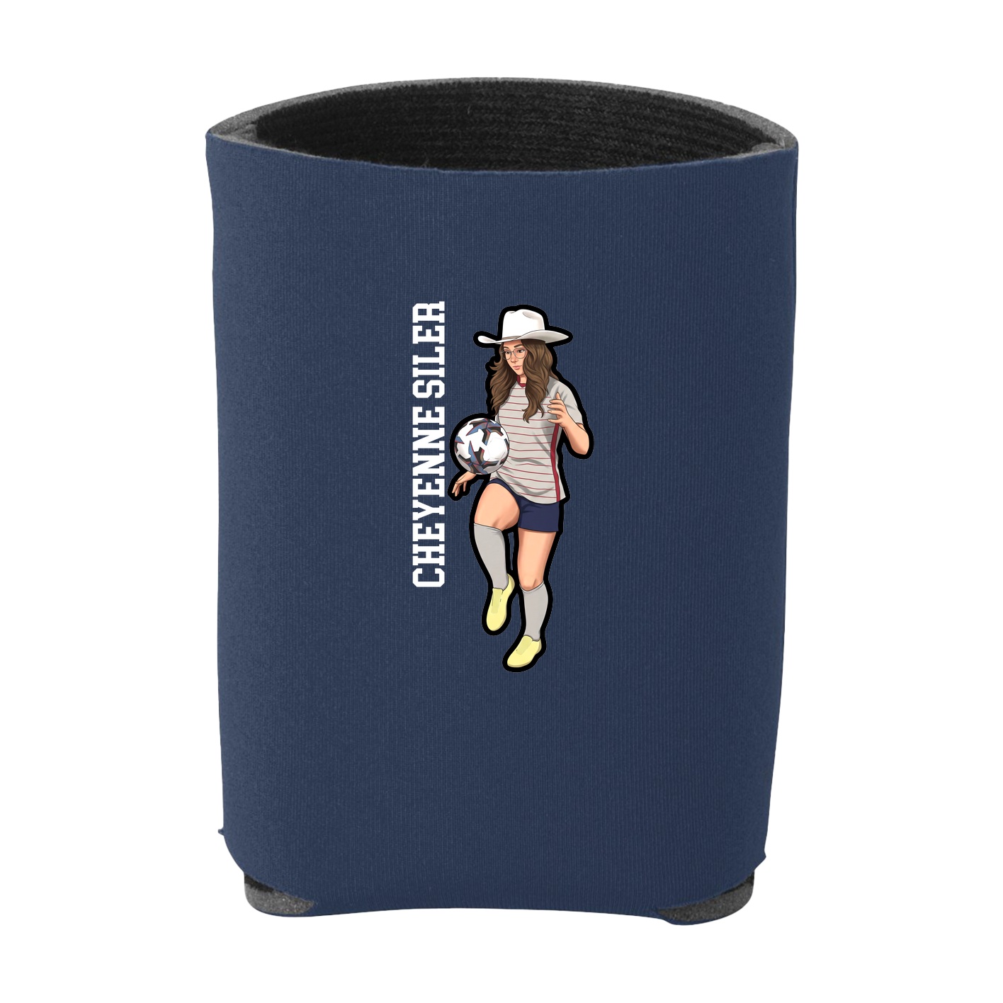 Can Holder — Name Vertical in Navy