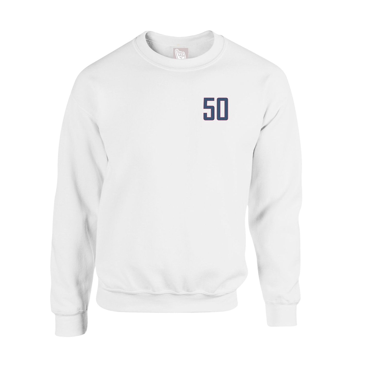 Fleece Crew — Front Shirsy in White