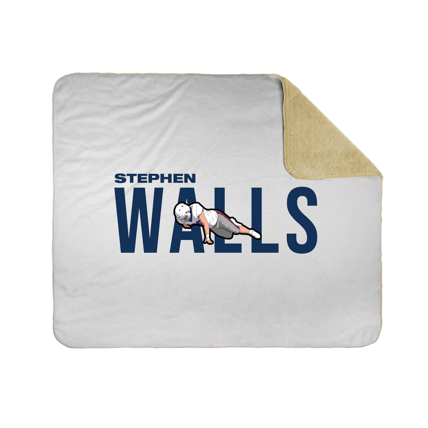 Throw Blanket — Player Name in White