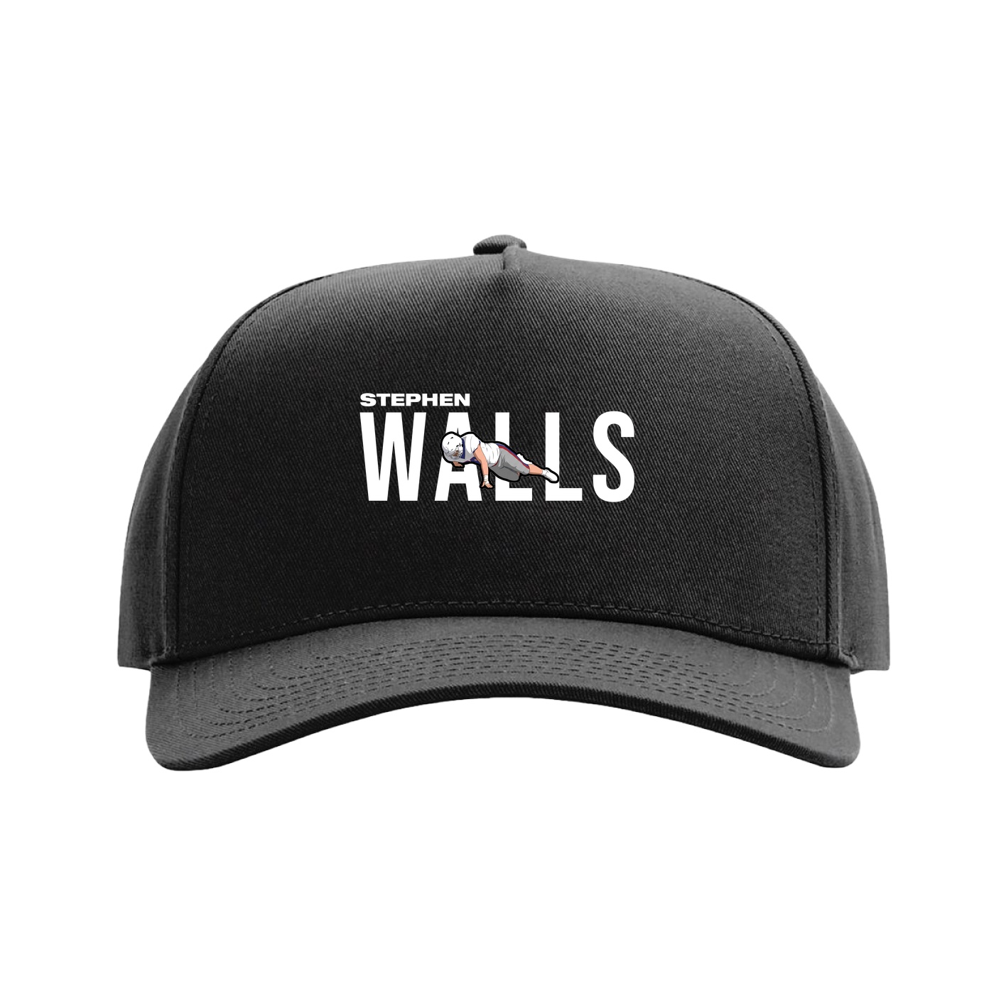 Full Fabric Five-Panel Champ Cap — Player Name in Black