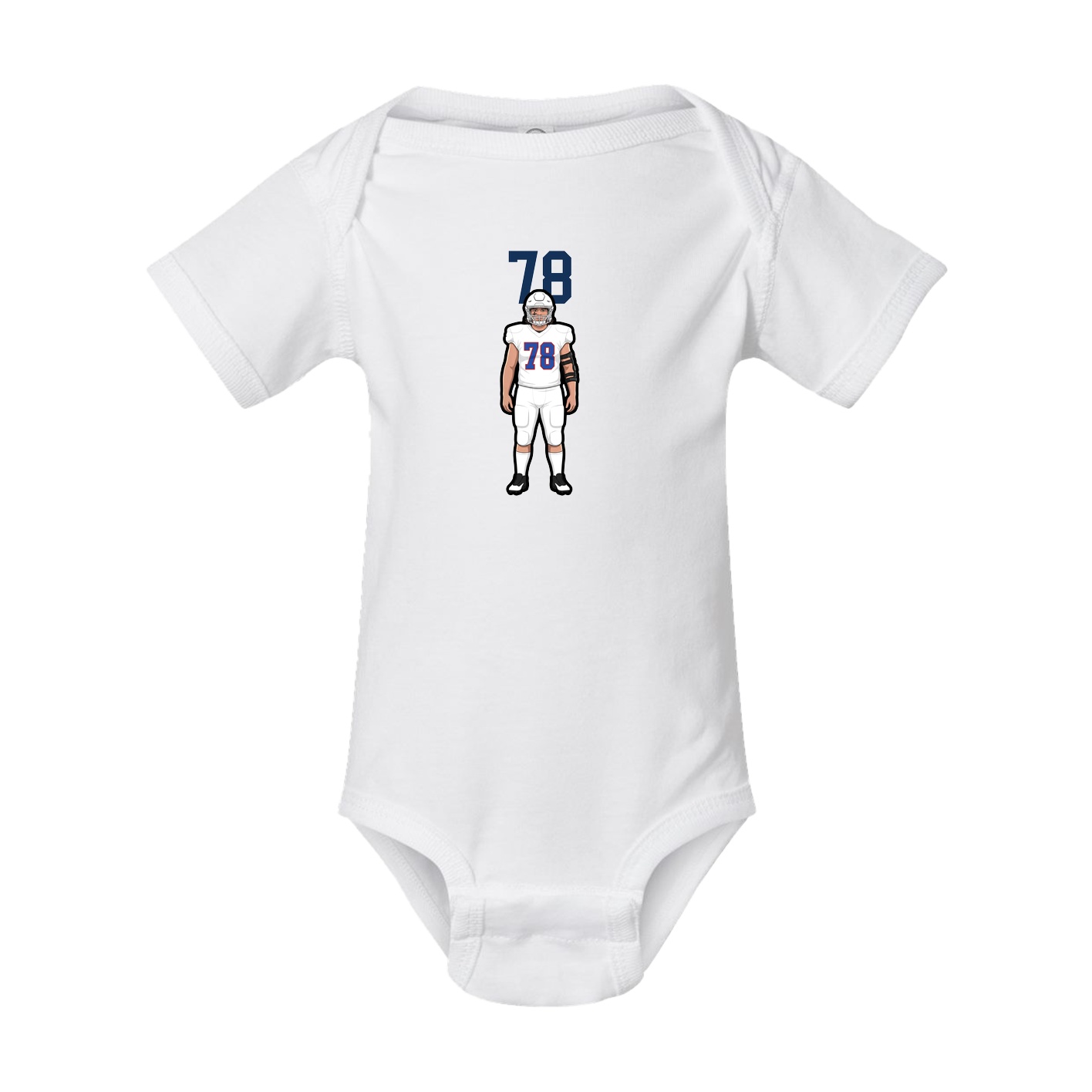 Baby Onesie — Number Top in White