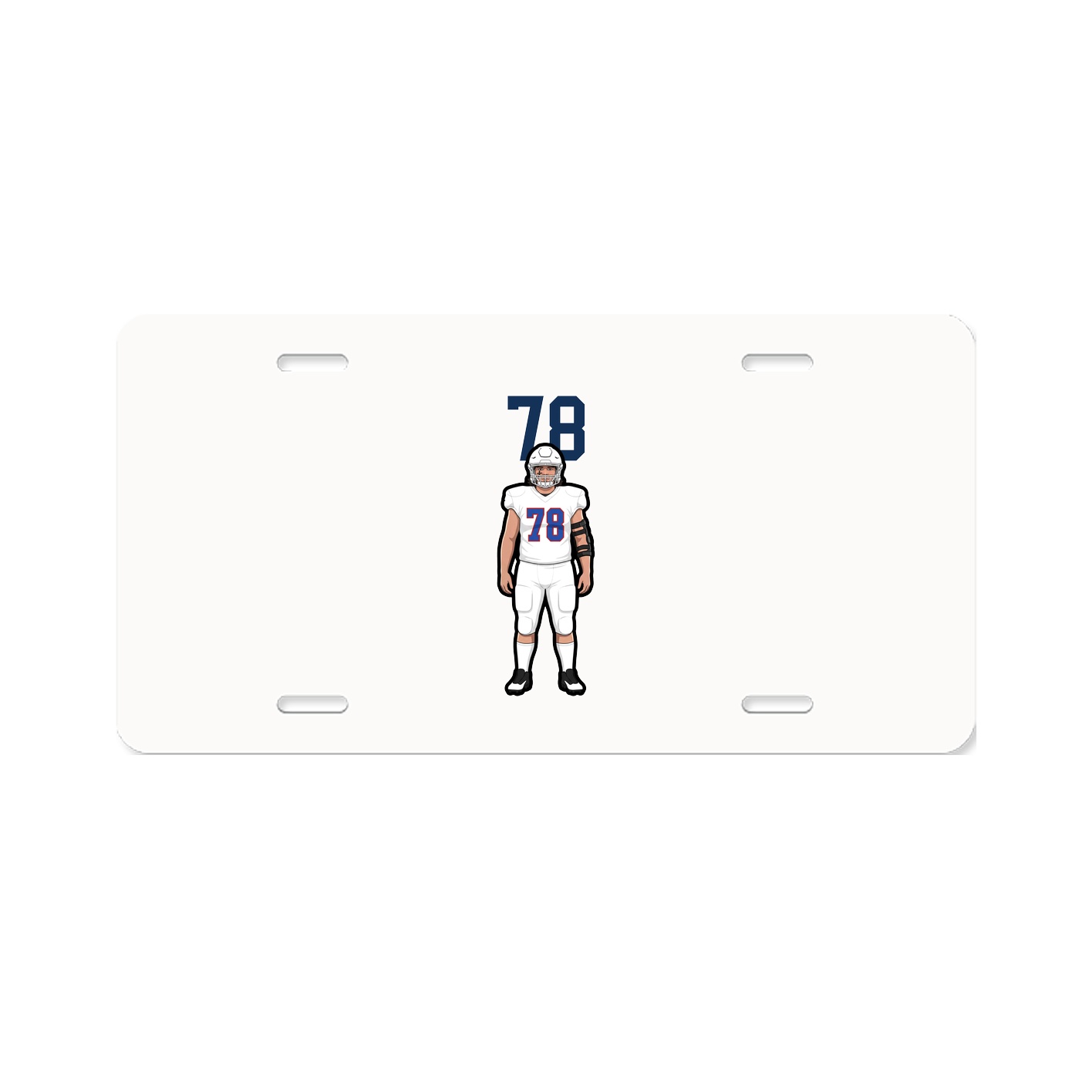 License Plate — Number Top in Classic
