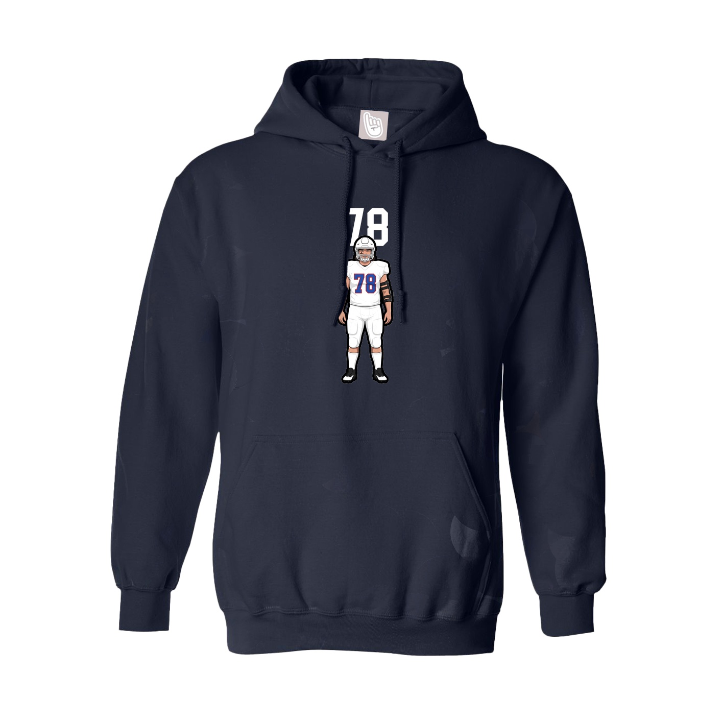 Youth Hoodie — Number Top in Navy