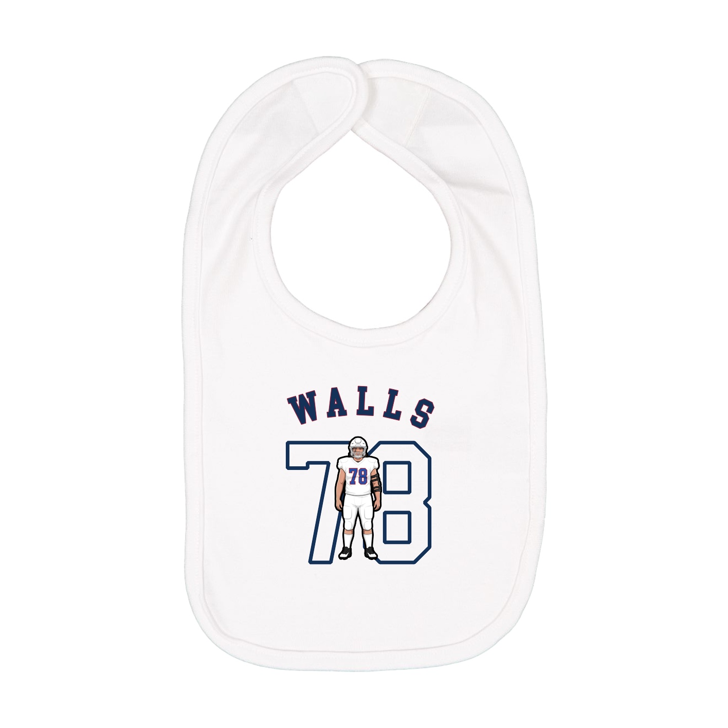 Infant Bib — Shirsey Arch in White