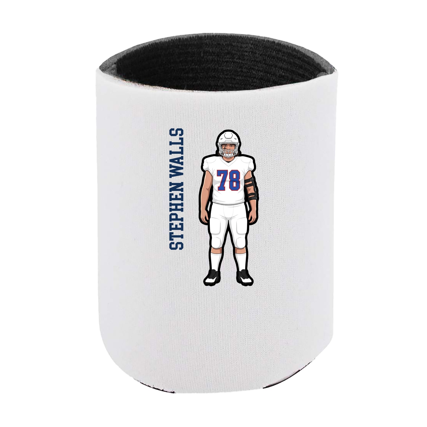 Can Holder — Name Vertical in White