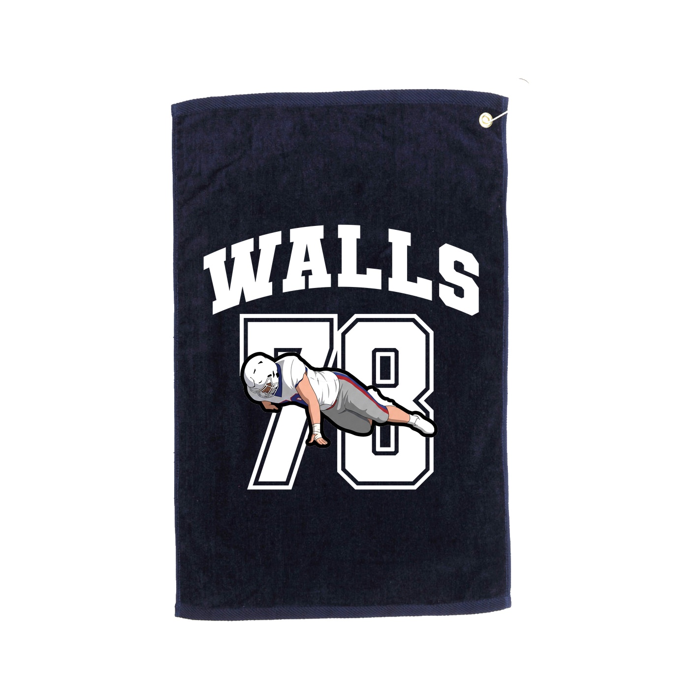 Golf Towel — Number in Navy