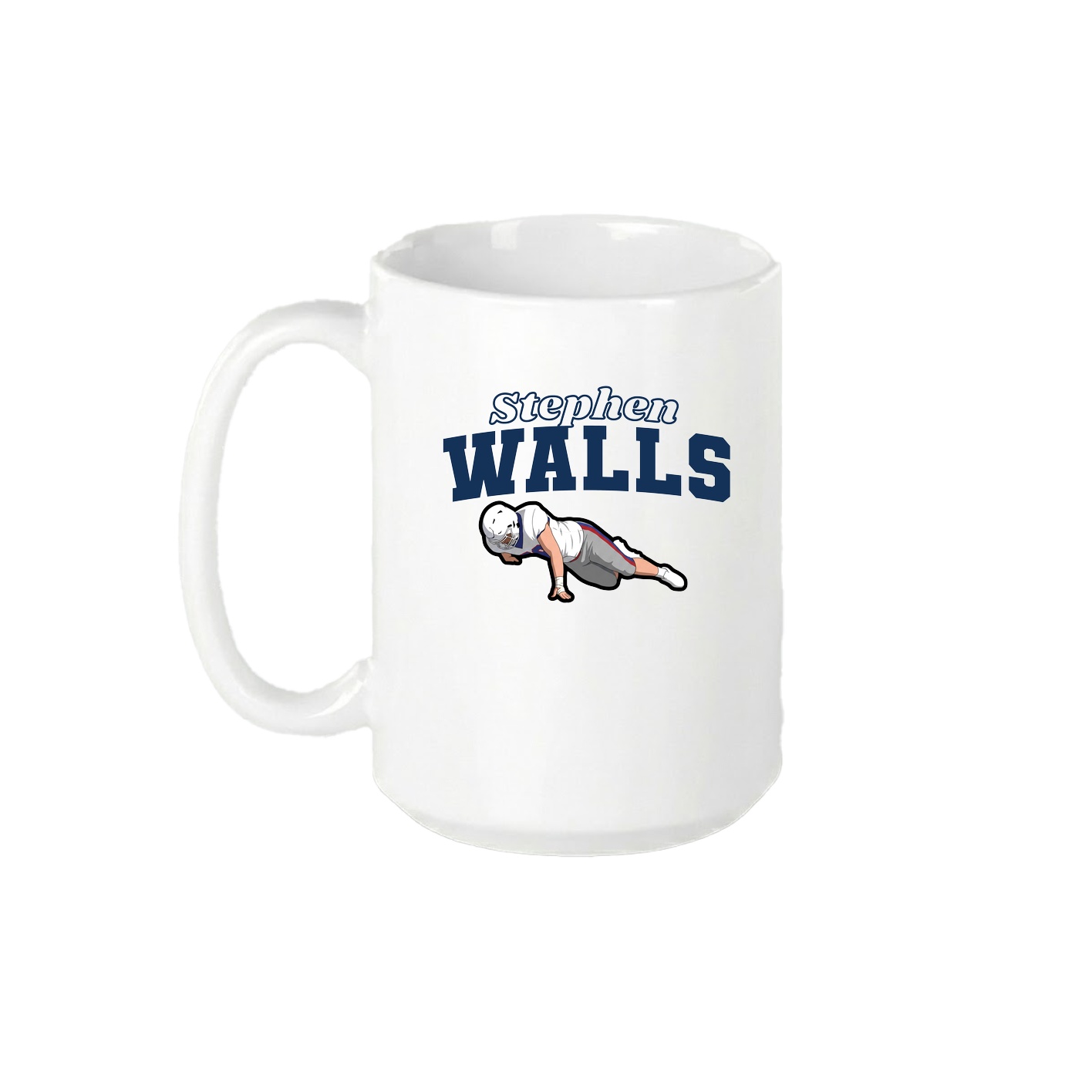 15oz Coffee Mug — Name Arch in White