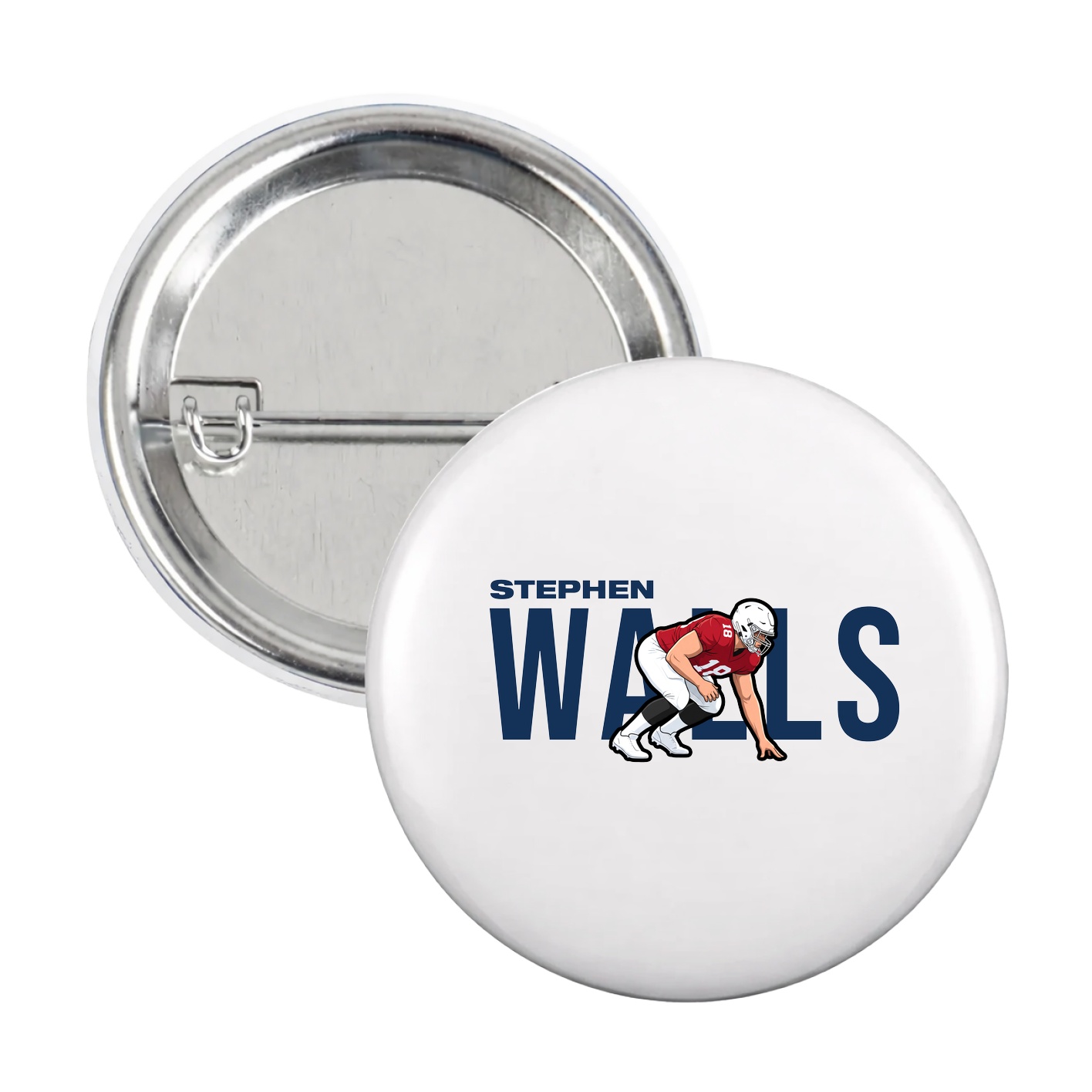 Game Day Button — Player Name in White