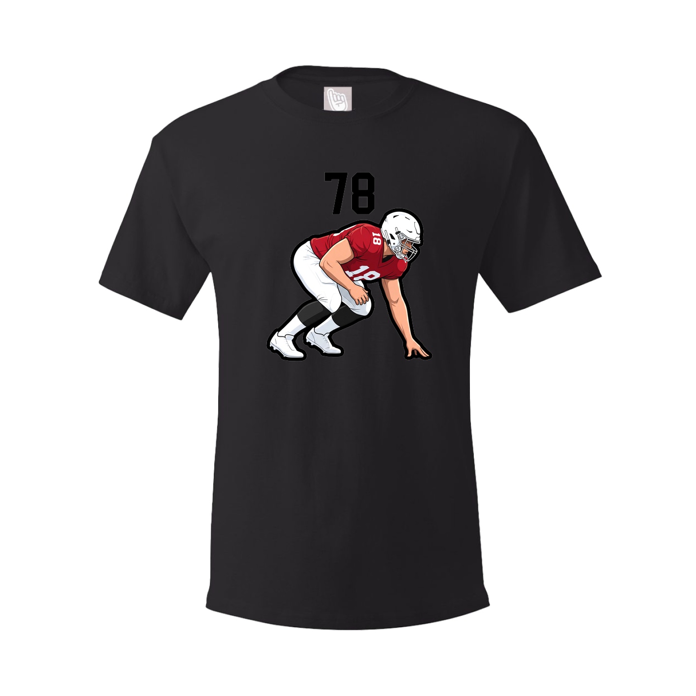 Youth Tee — Number Top in Black