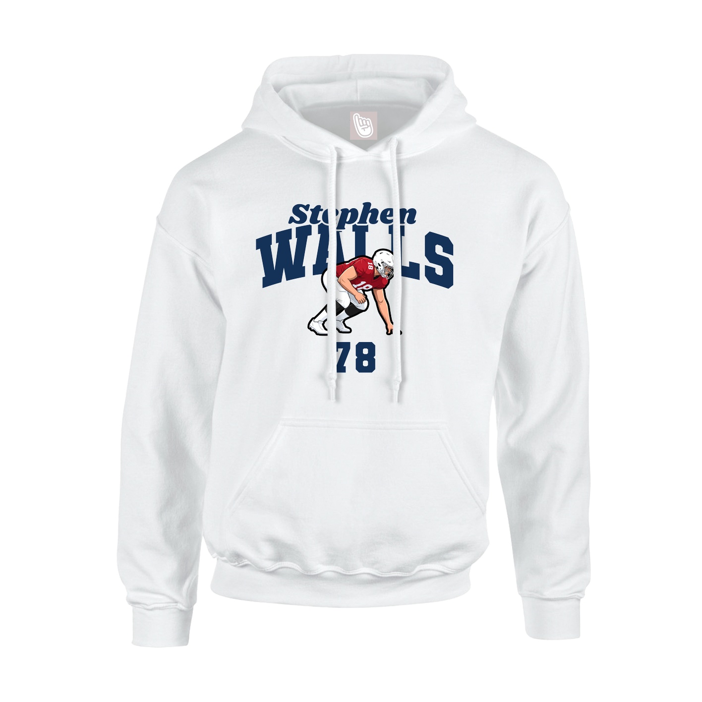 Youth Hoodie — Signature Arch in White