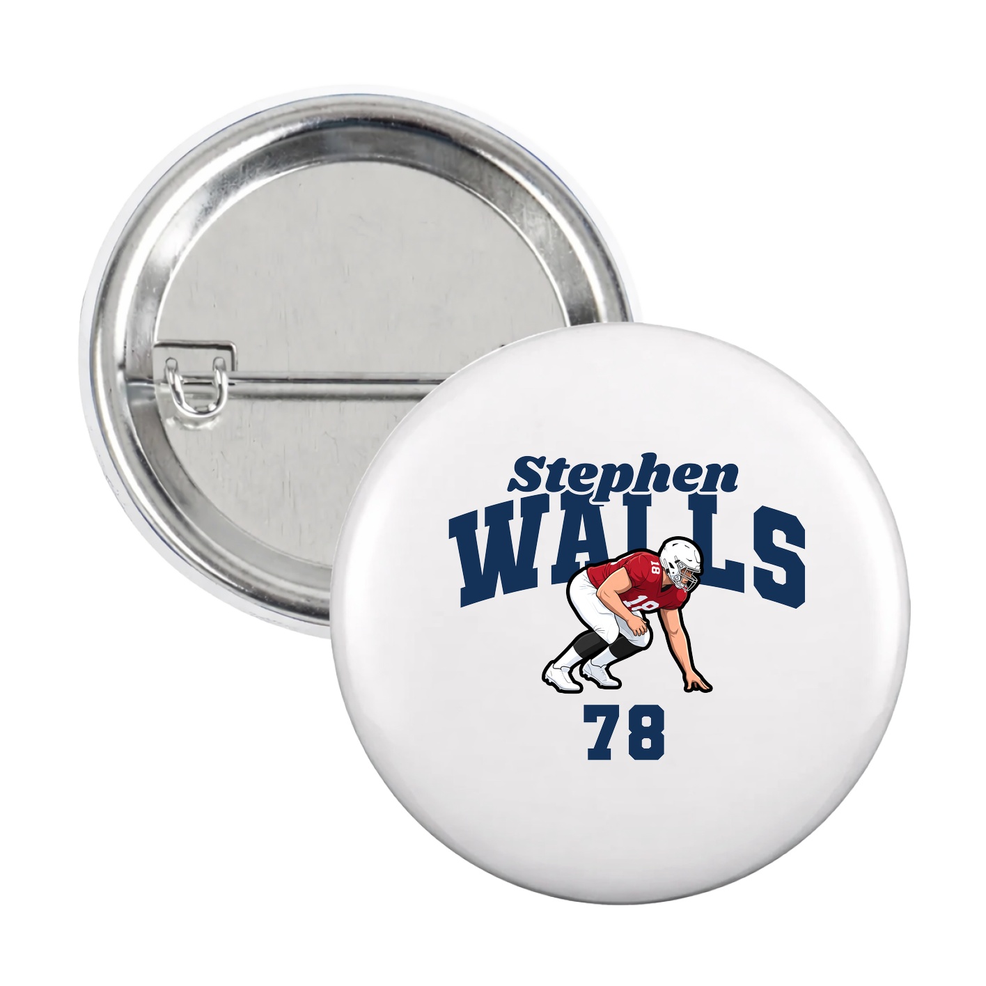 Game Day Button — Signature Arch in White