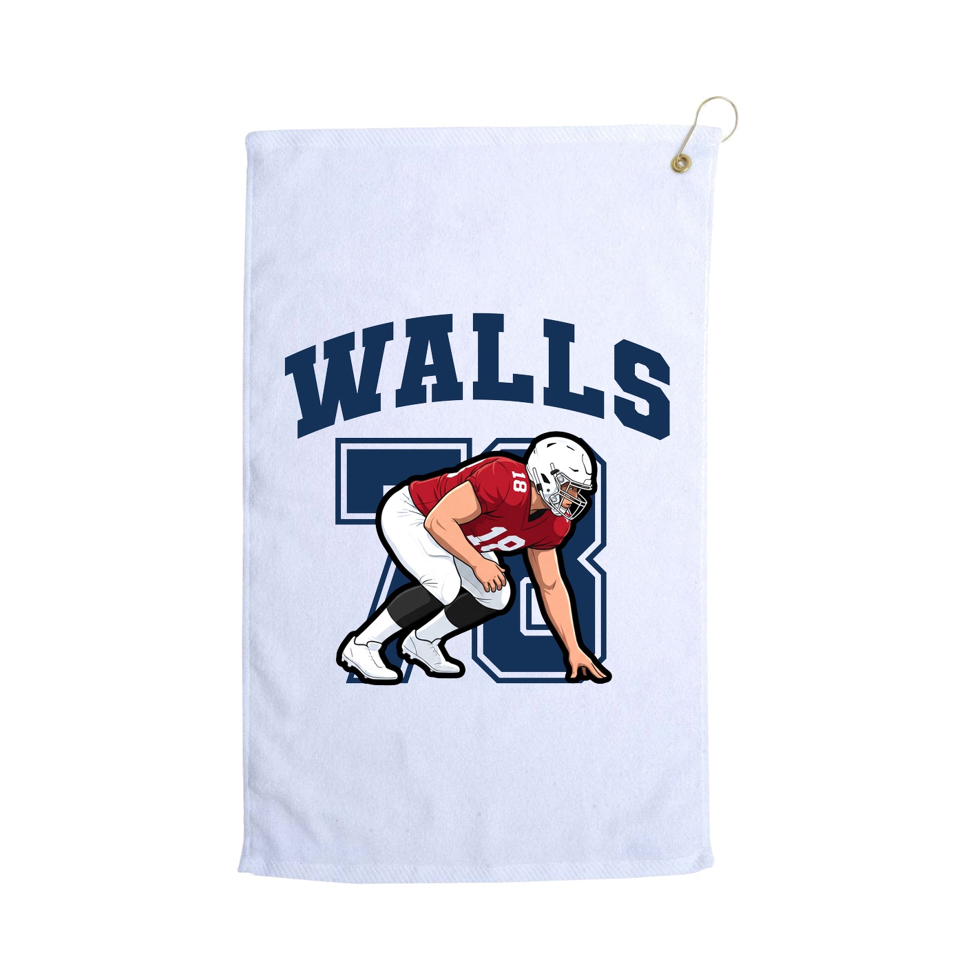Golf Towel — Number in White