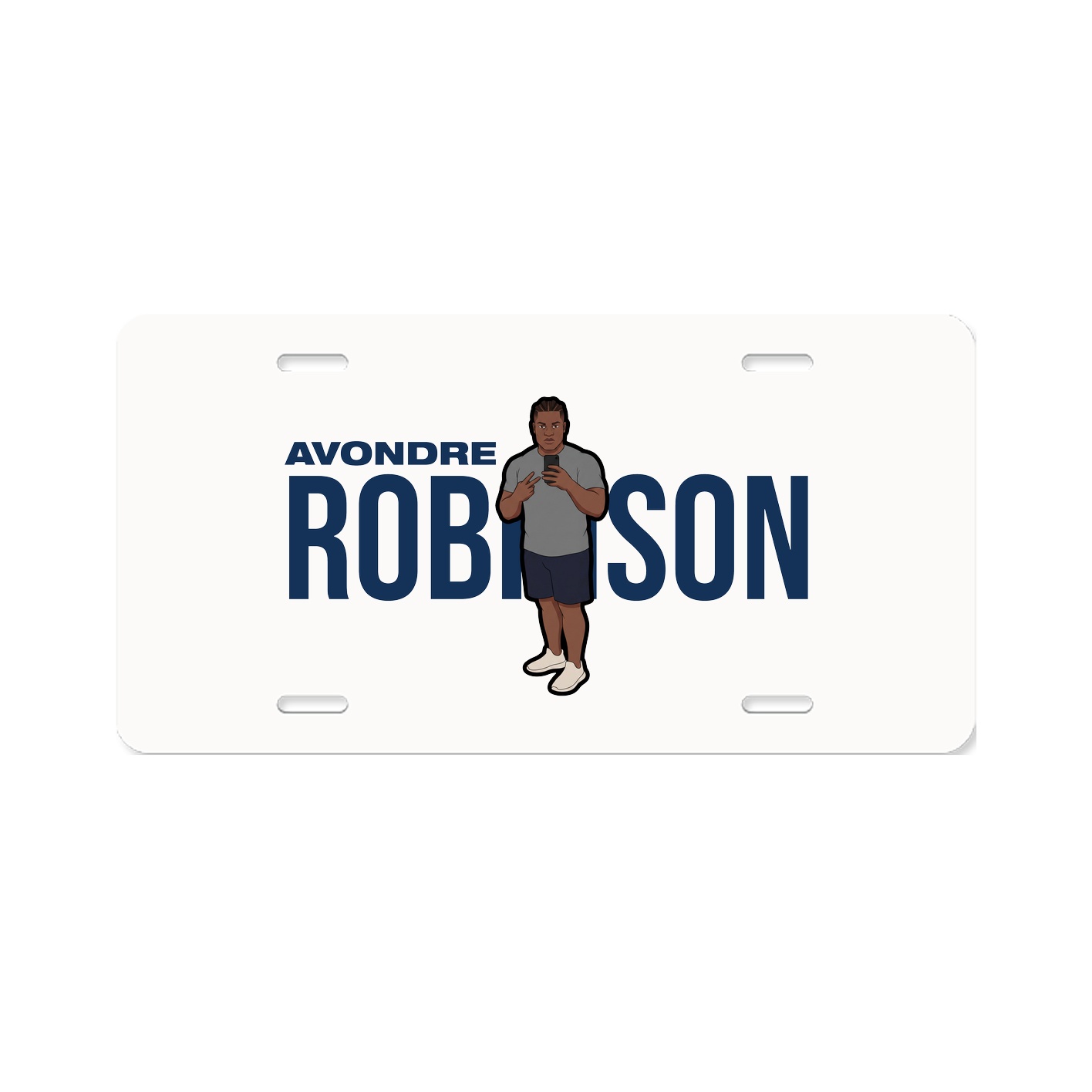 License Plate — Player Name in Classic