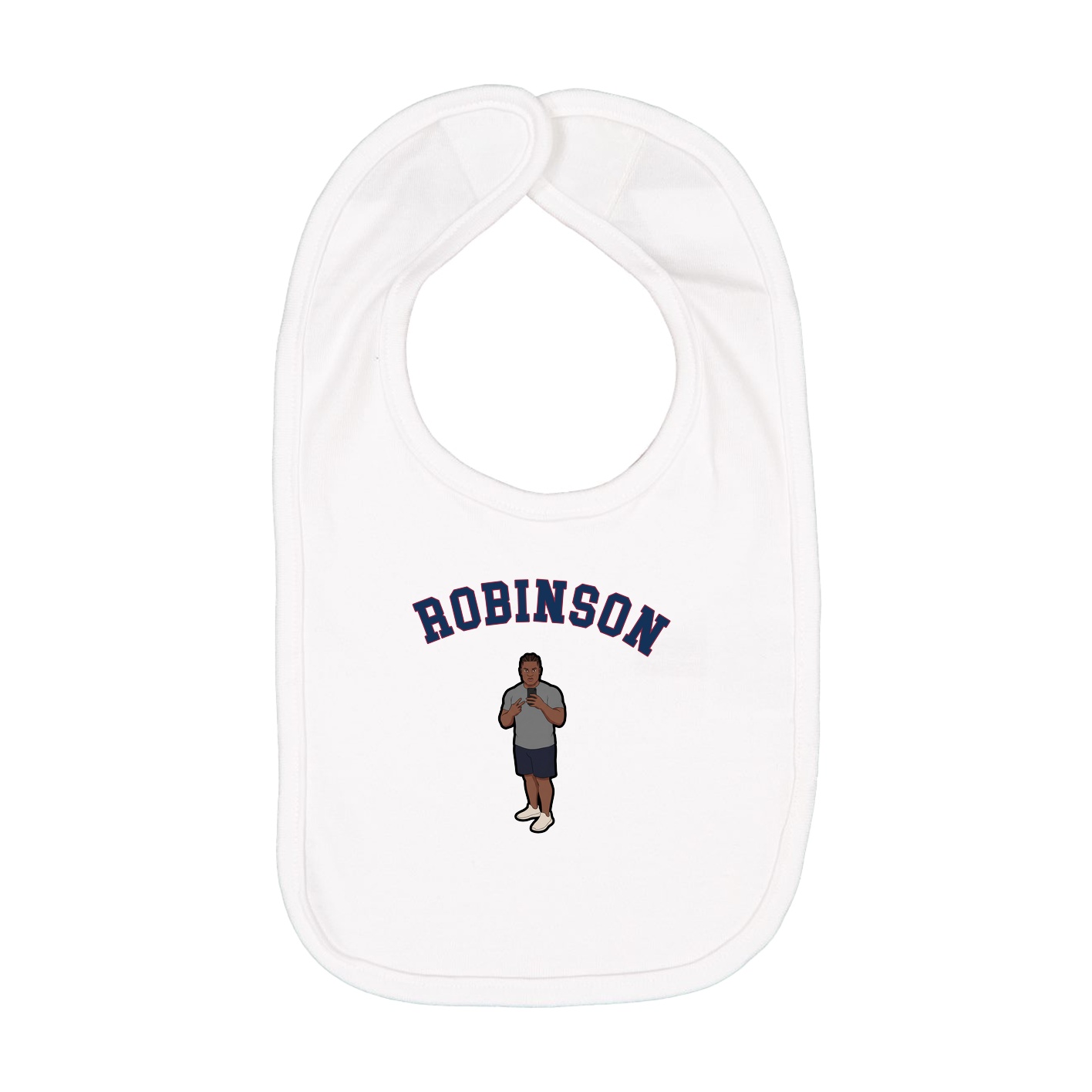 Infant Bib — Shirsey Arch in White