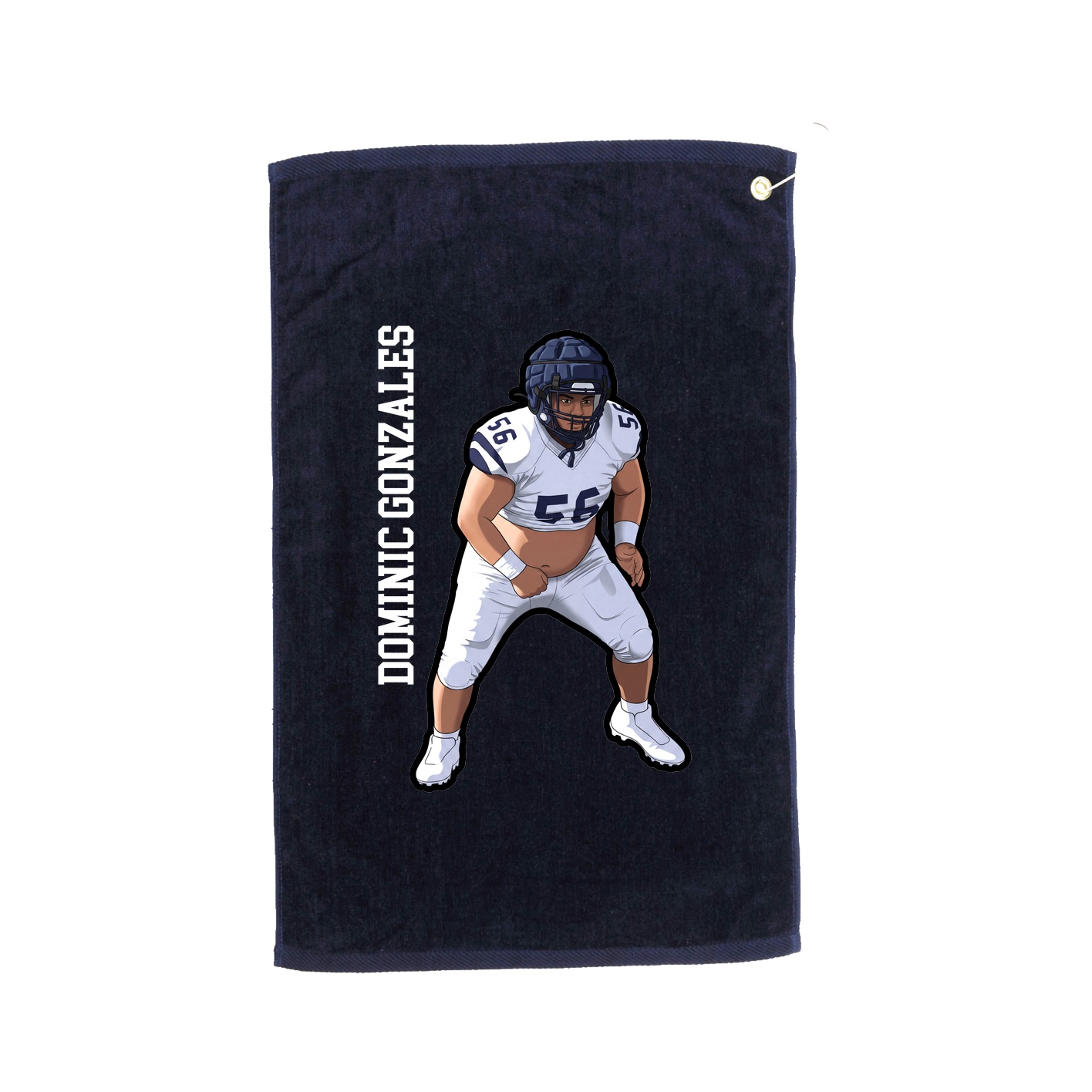 Golf Towel — Name Vertical in Navy