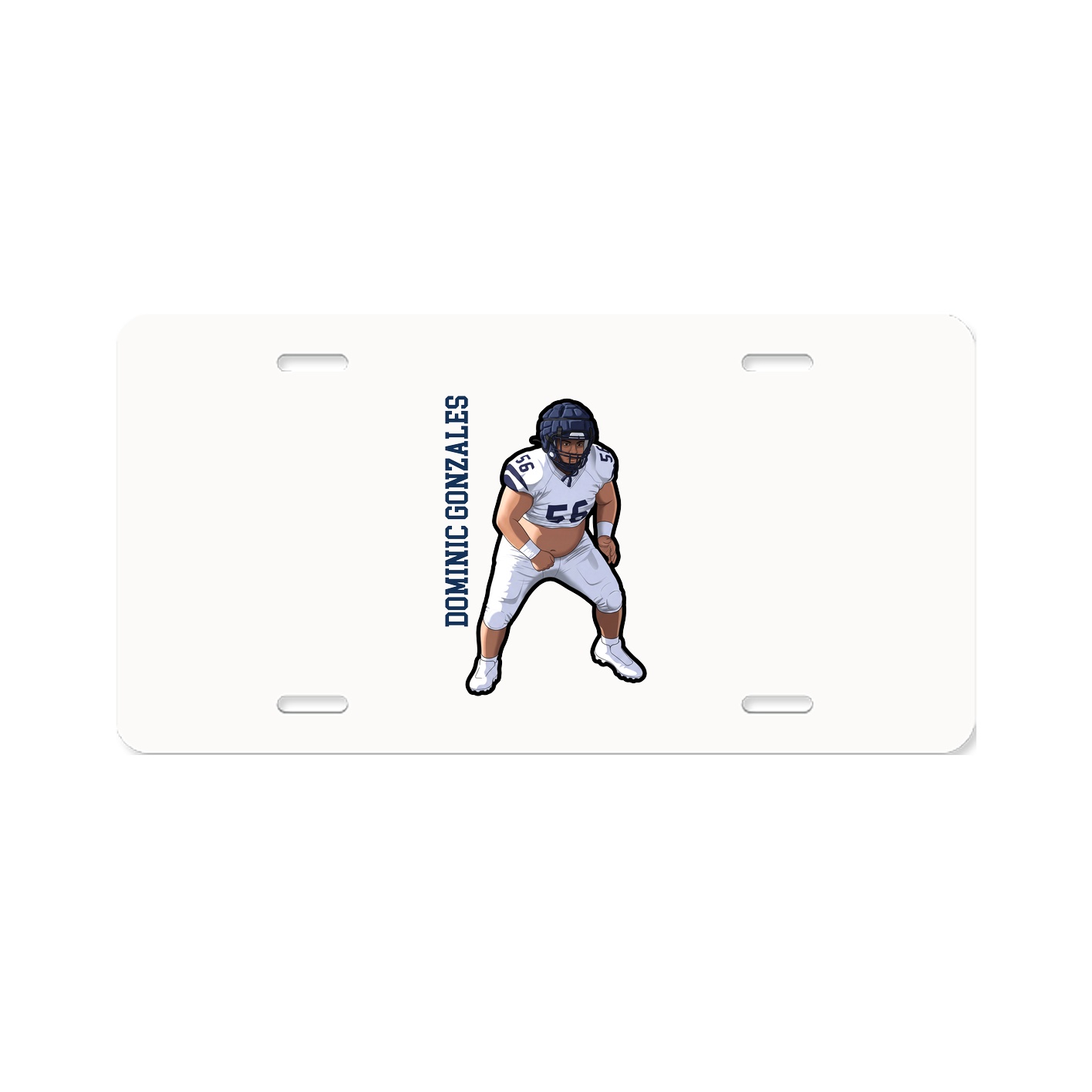 License Plate — Name Vertical in Classic