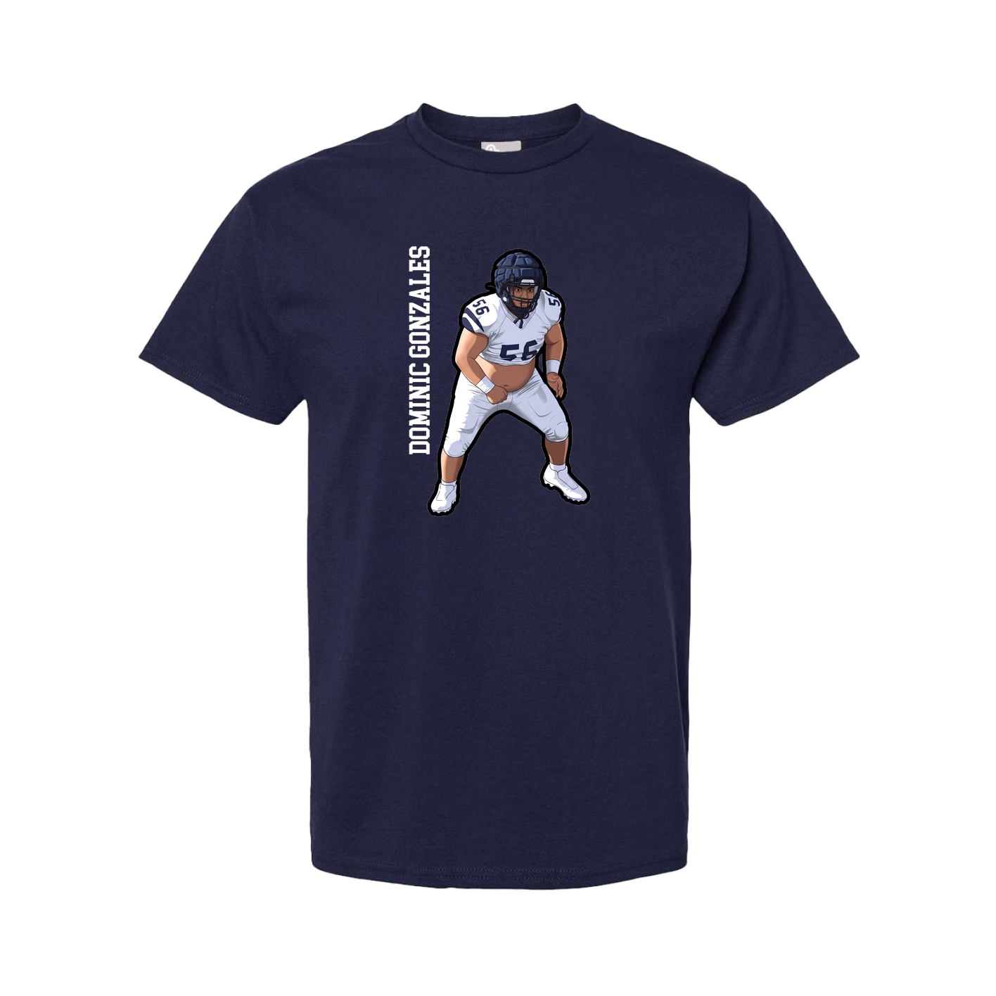 Tee — Name Vertical in Navy