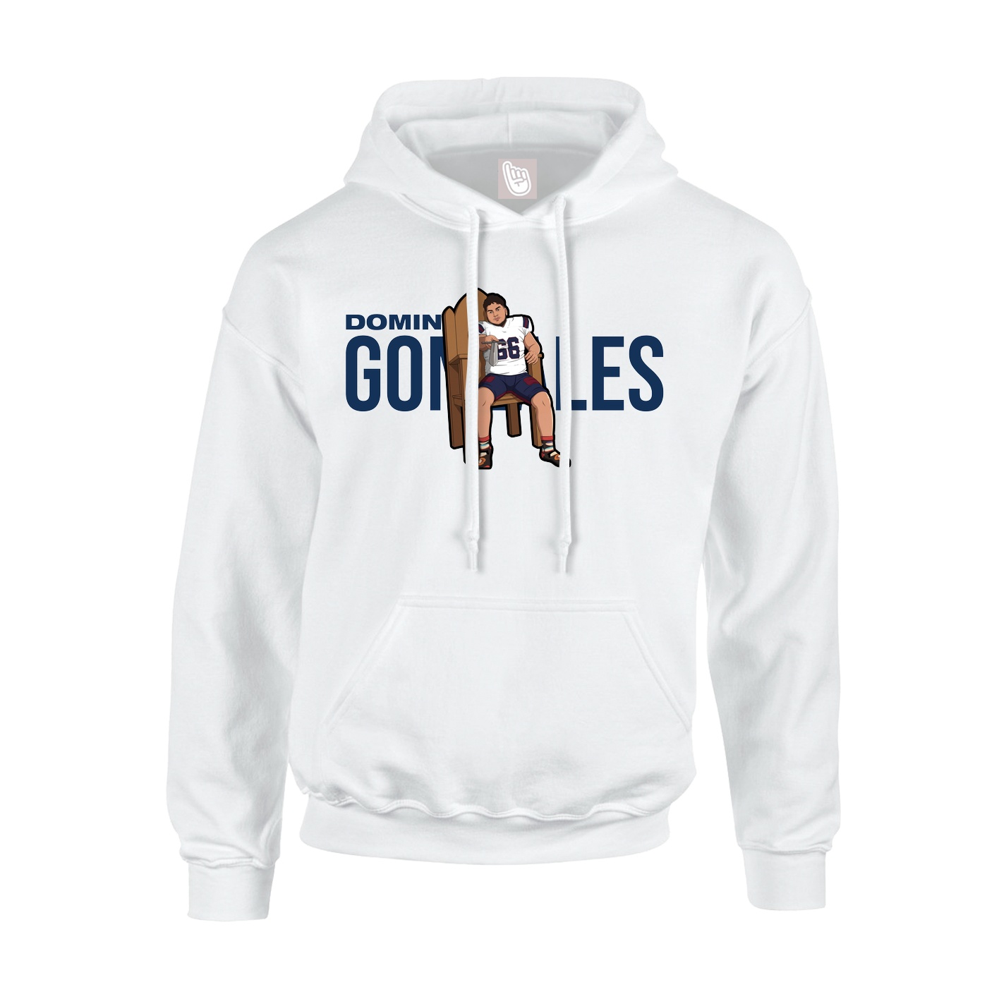 Youth Hoodie — Player Name in White
