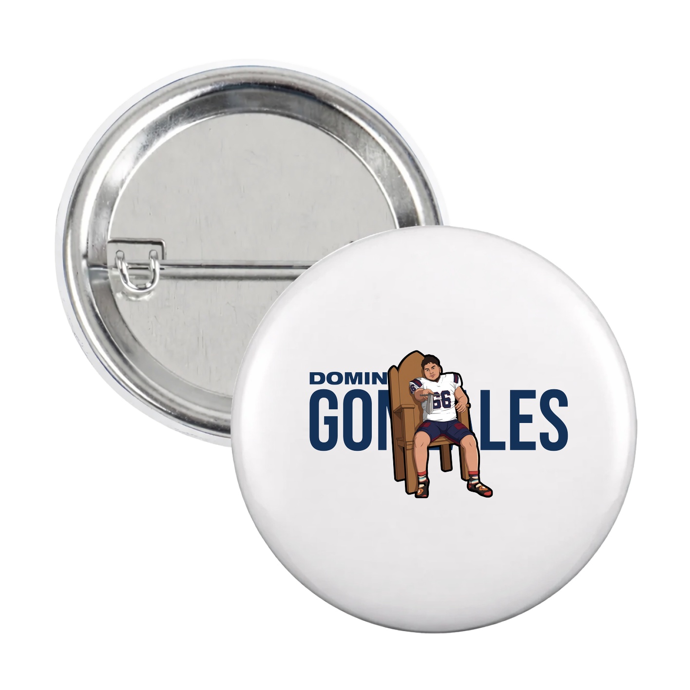 Game Day Button — Player Name in White