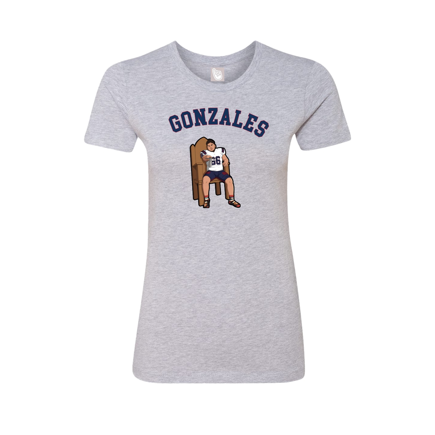 Fitted Women's Tee — Shirsey Arch in Grey