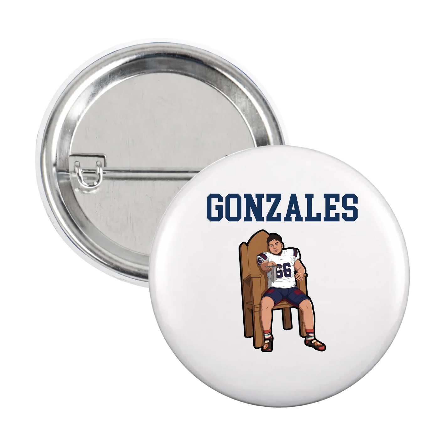 Game Day Button — Shirsey in White