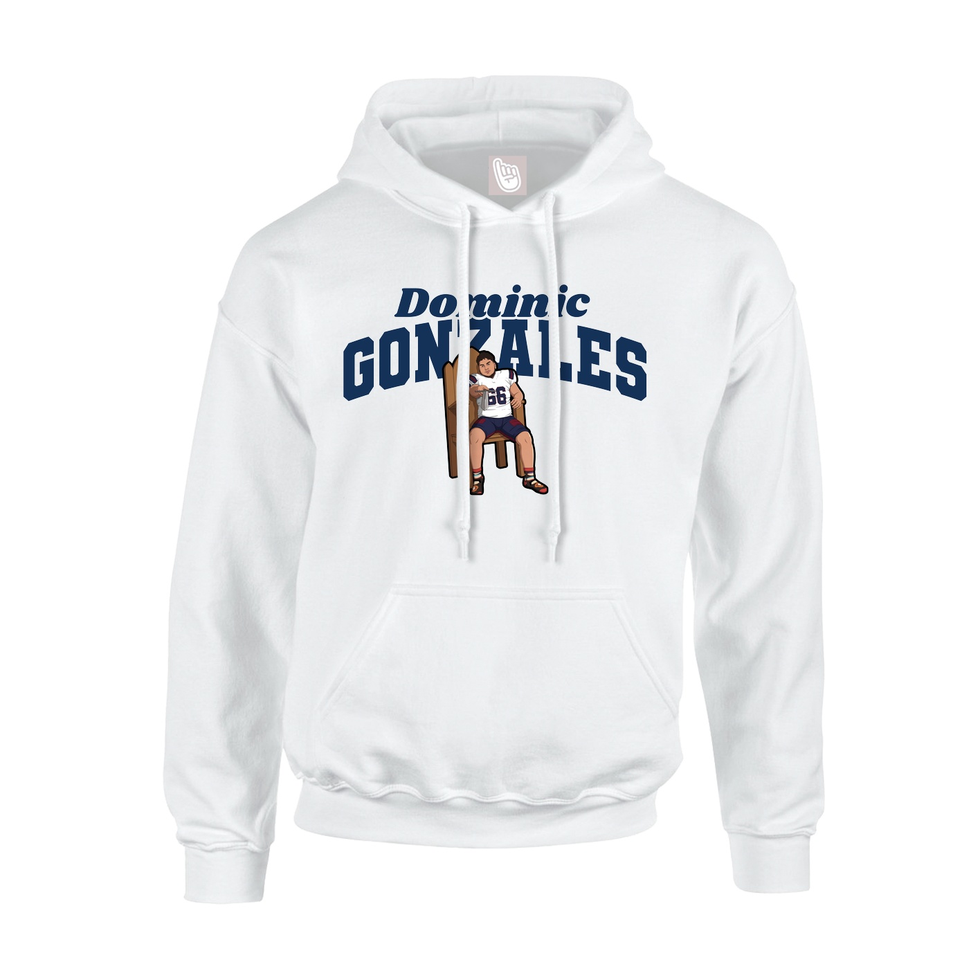 Youth Hoodie — Signature Arch in White