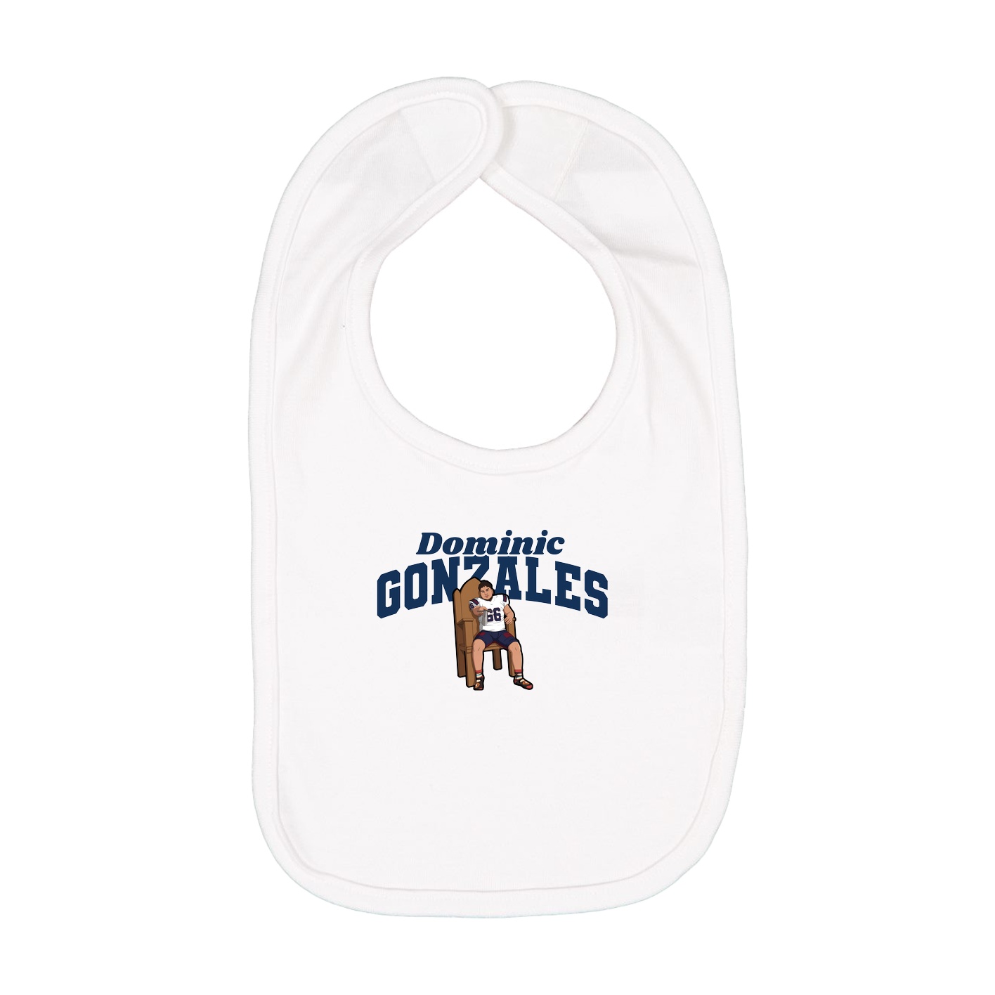 Infant Bib — Signature Arch in White