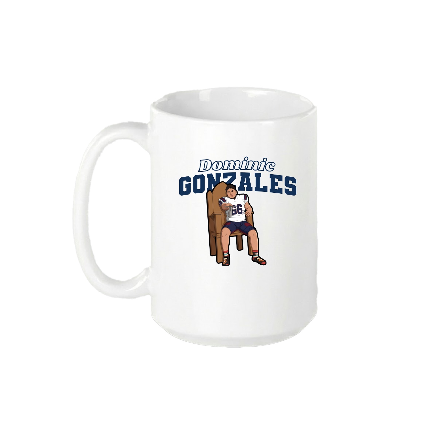 15oz Coffee Mug — Name Arch in White