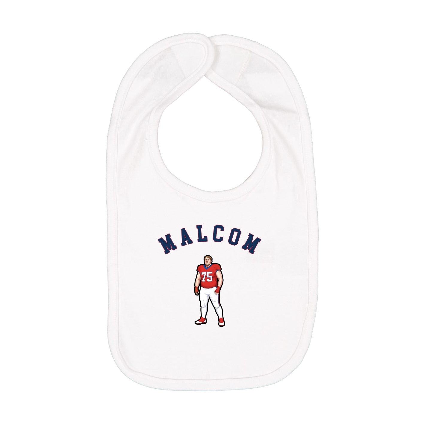 Infant Bib — Shirsey Arch in White