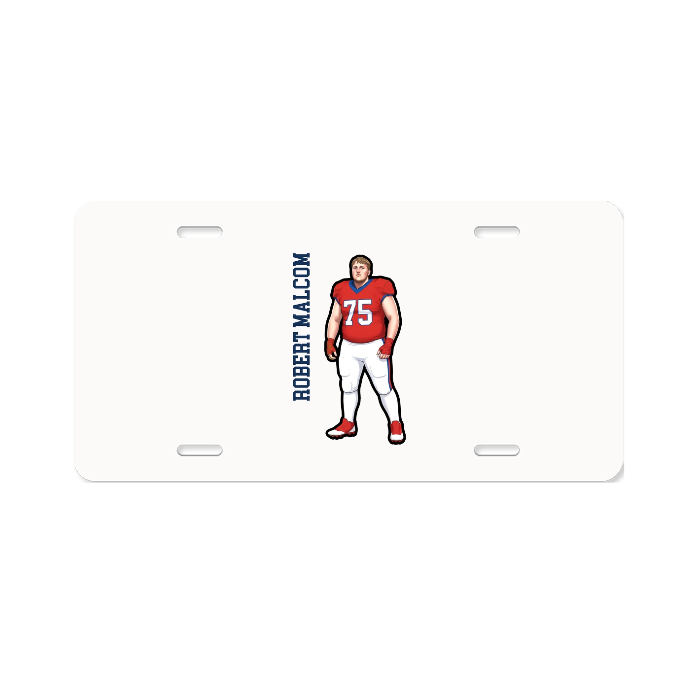 License Plate — Name Vertical in Classic