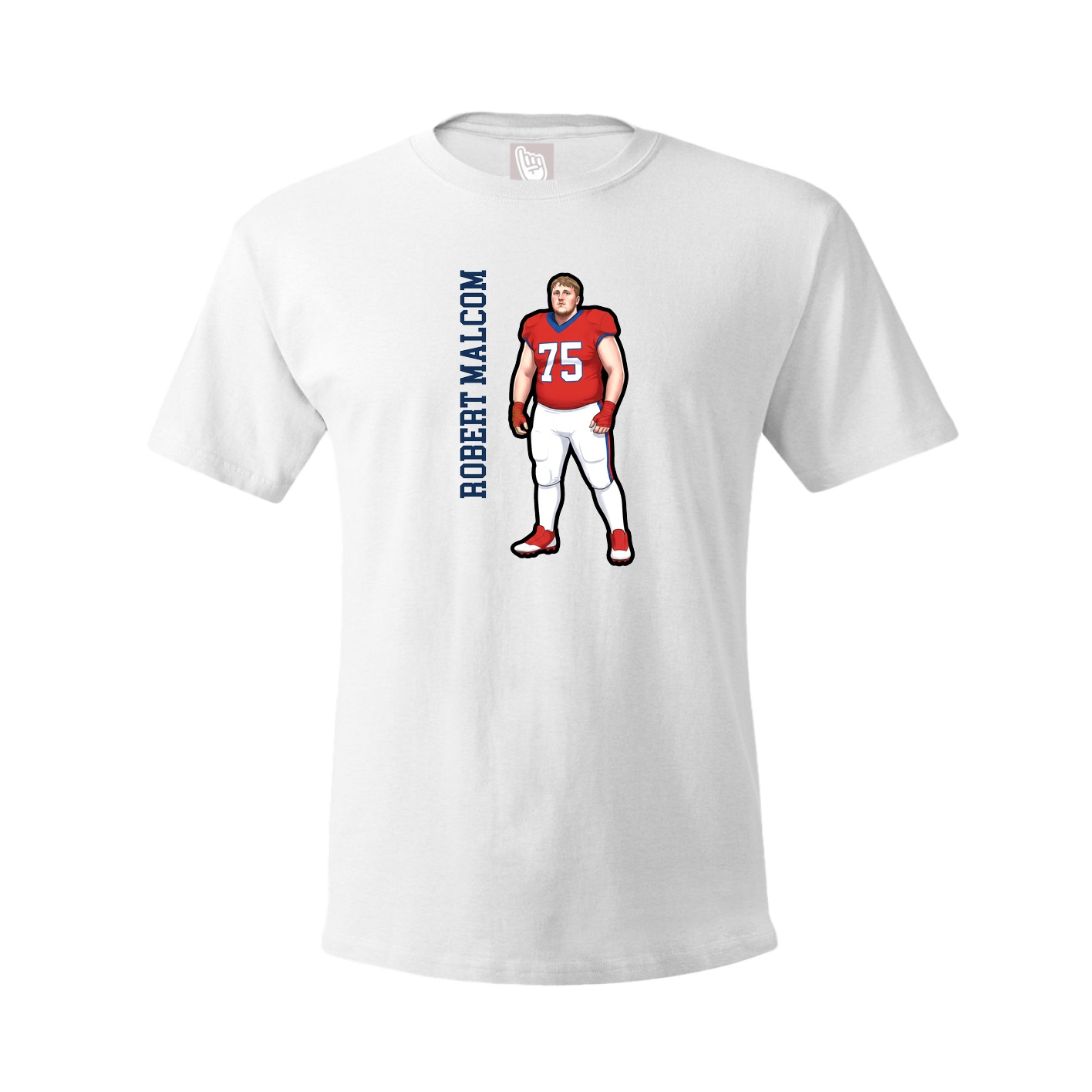Youth Tee — Name Vertical in White