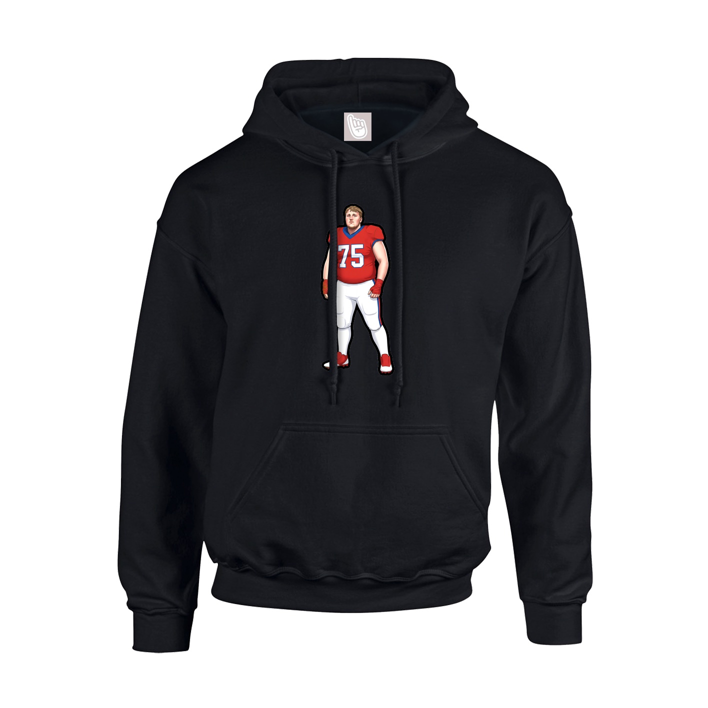 Hoodie — Name Vertical in Black