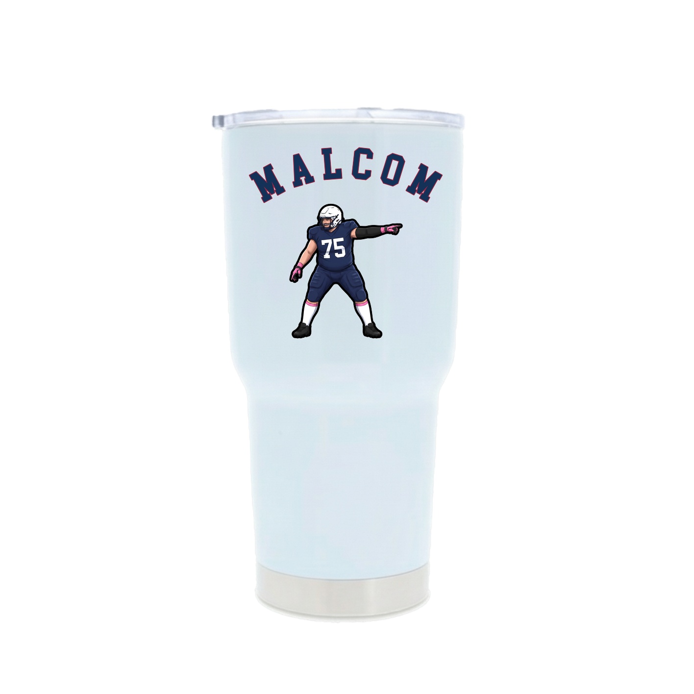 30oz Stainless Steel Tumbler — Shirsey Arch in White