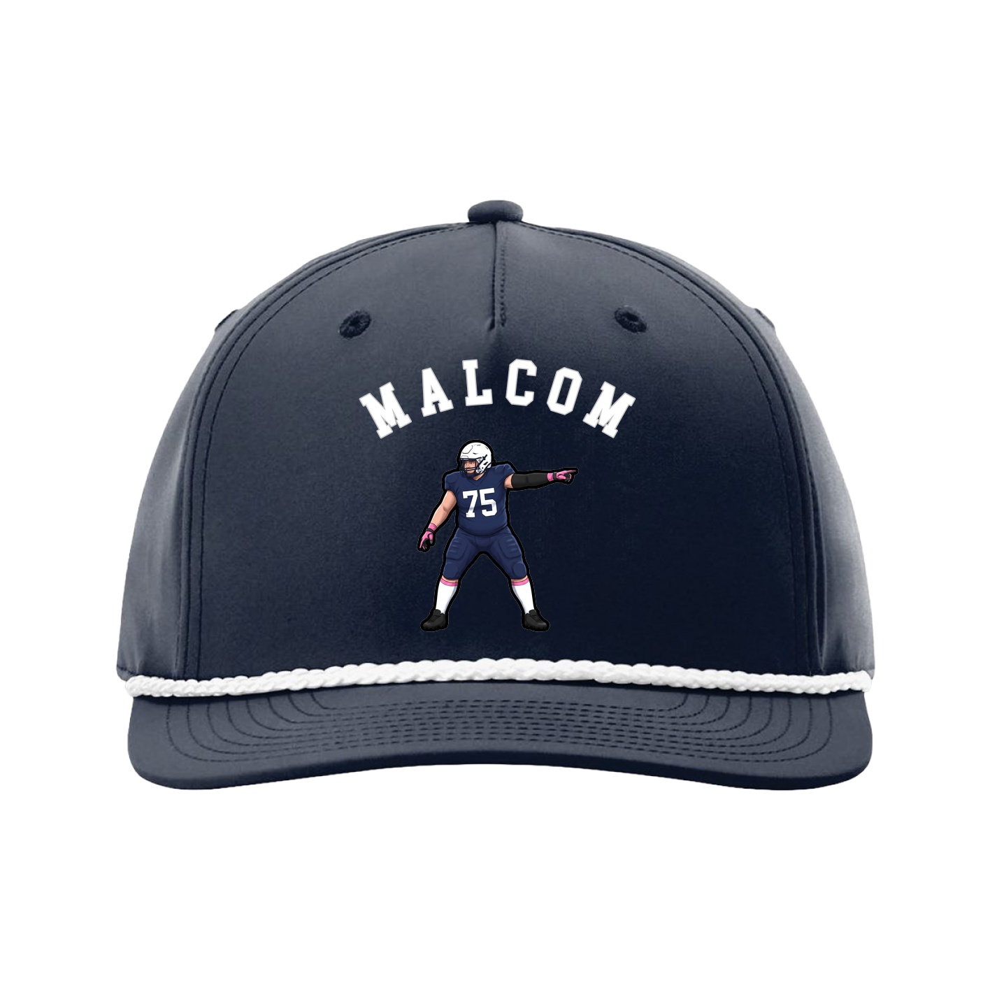 Five-Panel Classic Rope Cap — Shirsey Arch in Navy