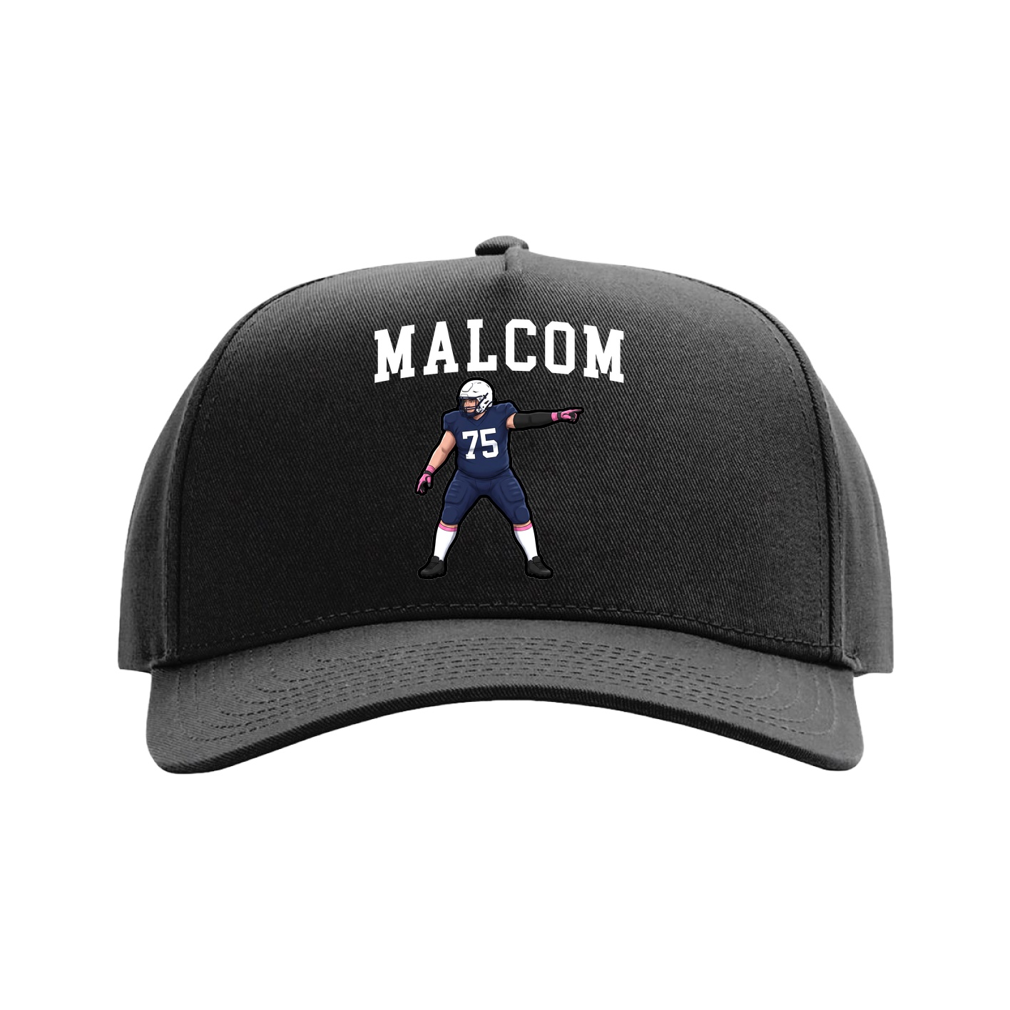Full Fabric Five-Panel Champ Cap — Shirsey in Black