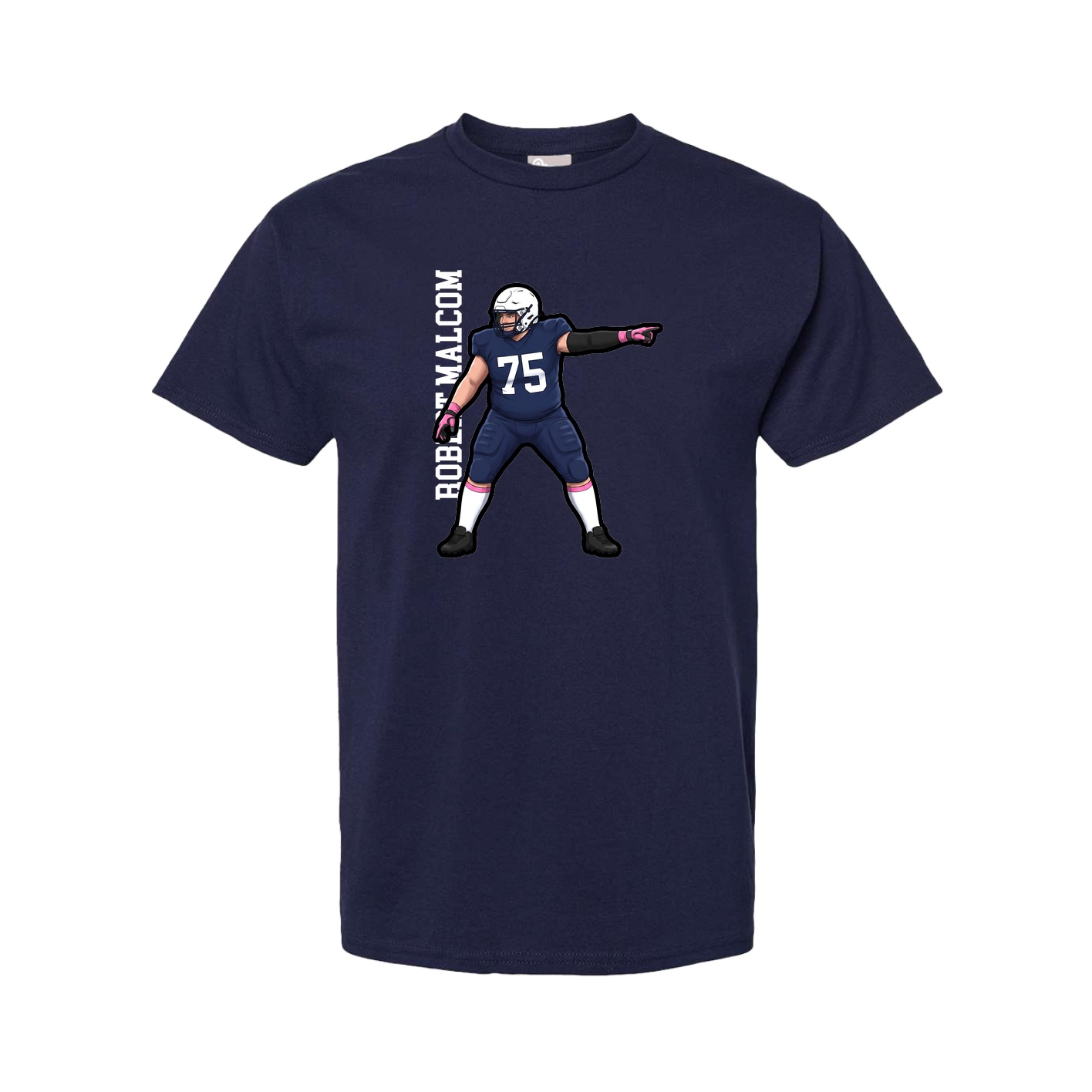 Tee — Name Vertical in Navy