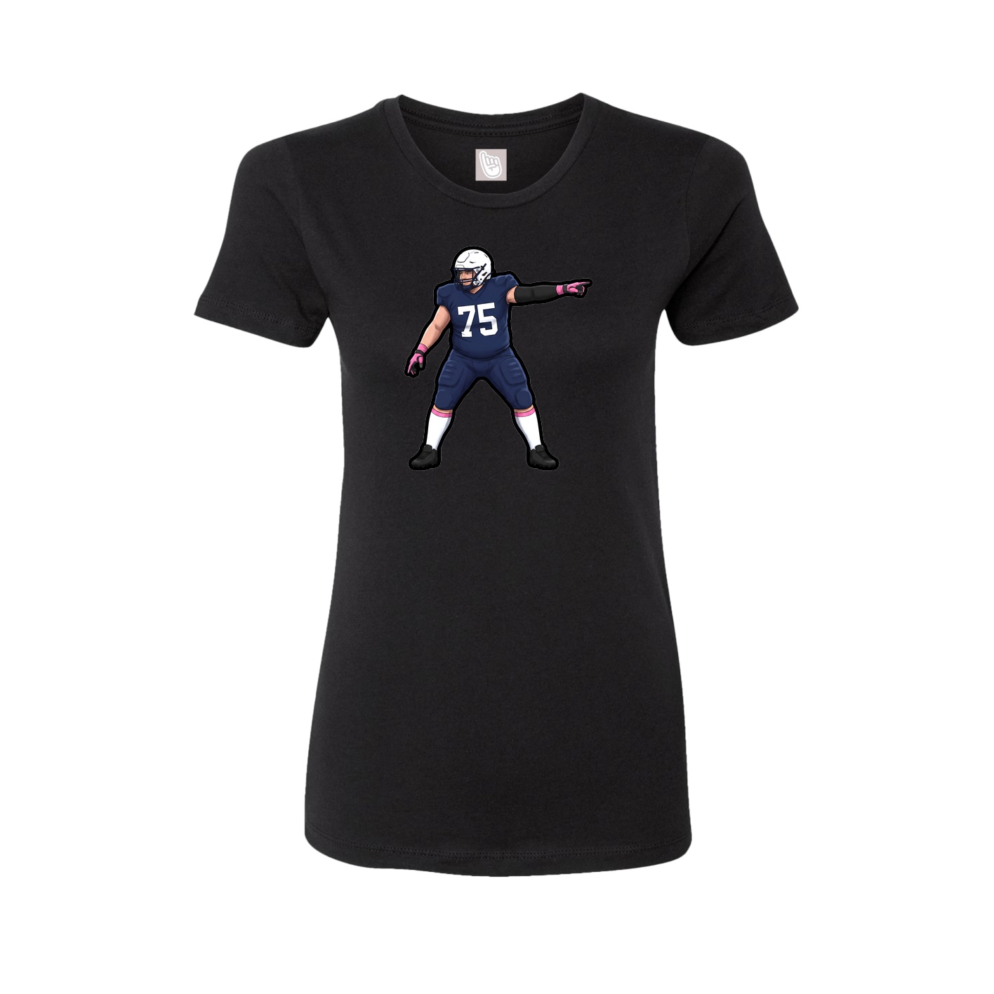 Womens Tee — Name Vertical in Black