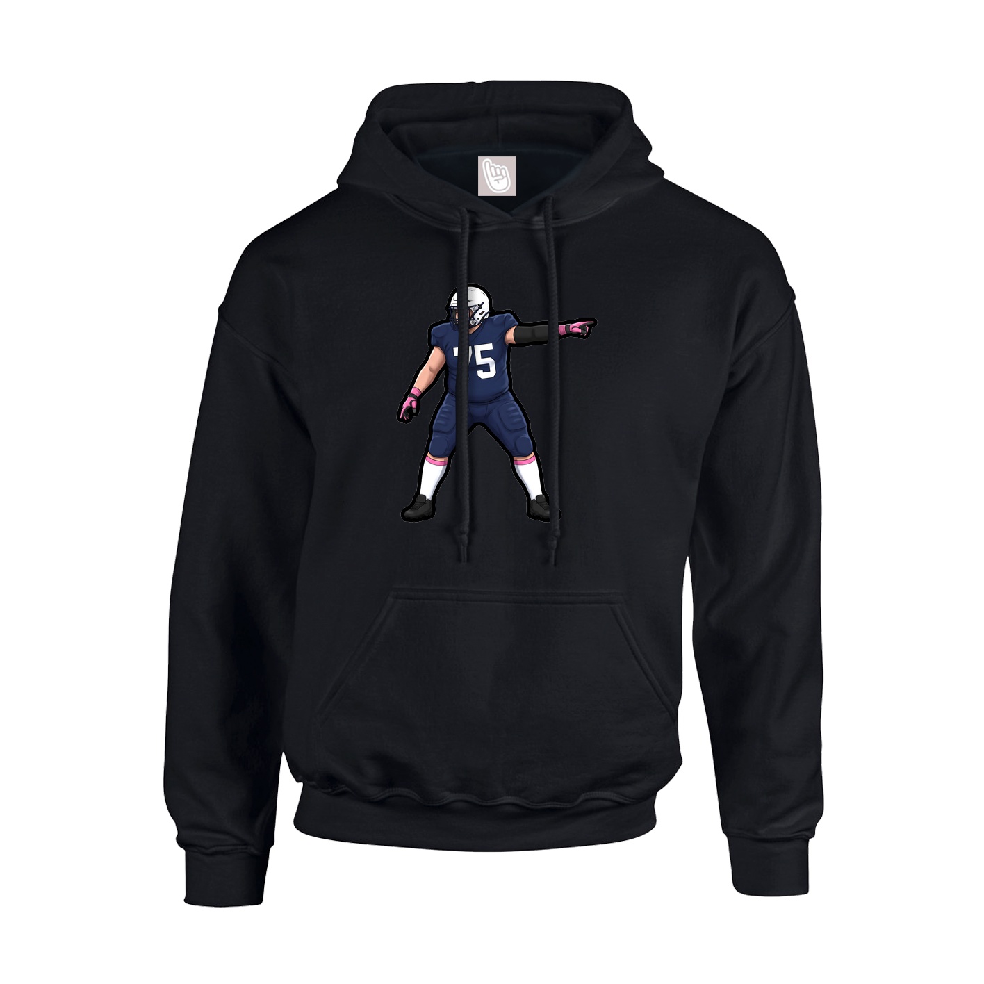 Youth Hoodie — Name Vertical in Black