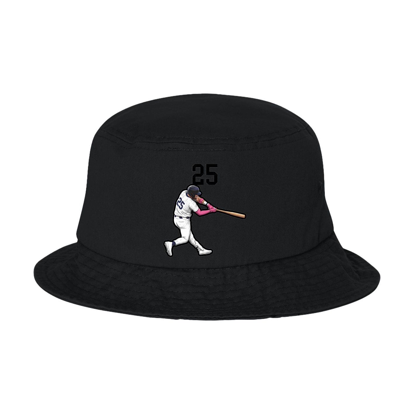 Bucket Cap — Number Top in Black