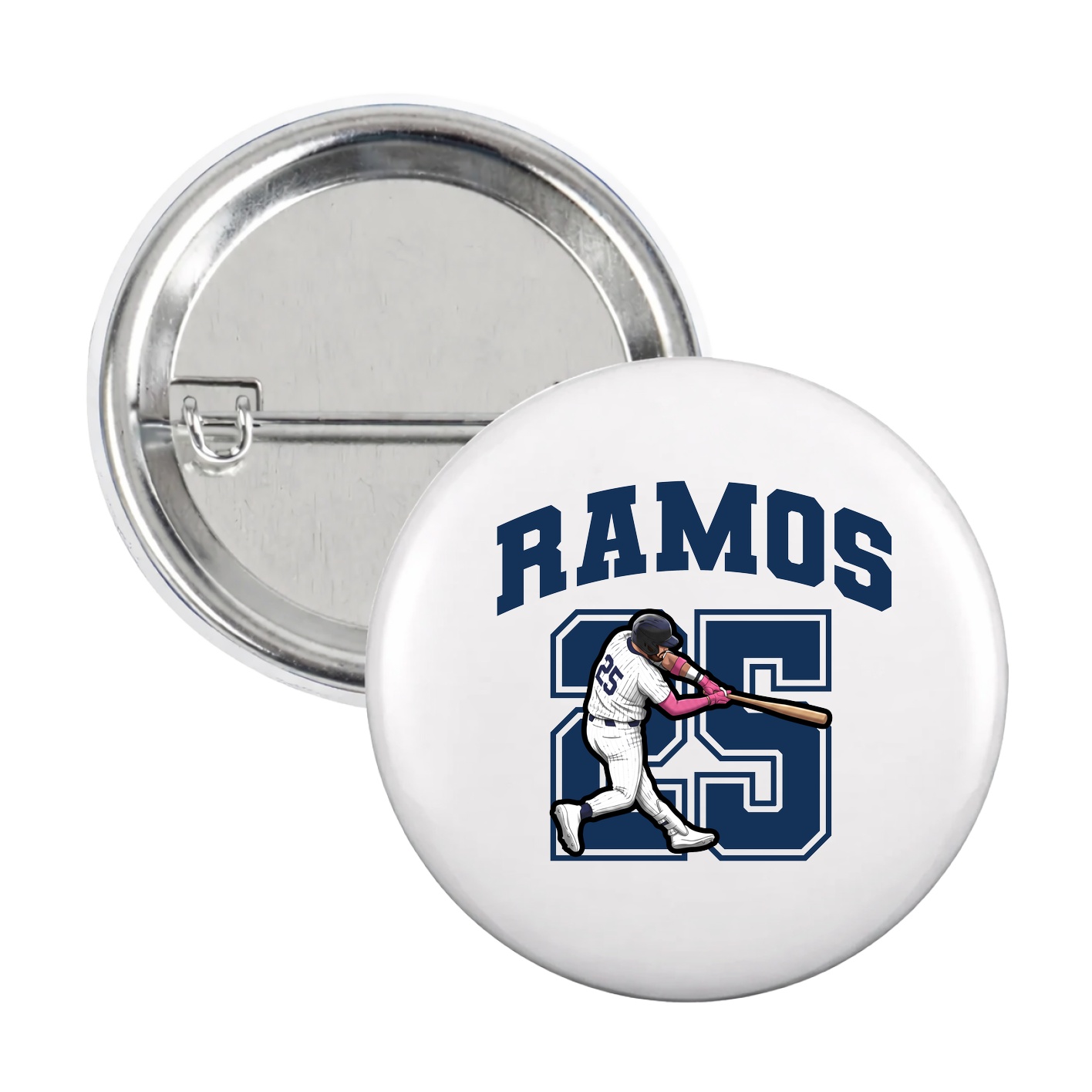 Game Day Button — Number in White