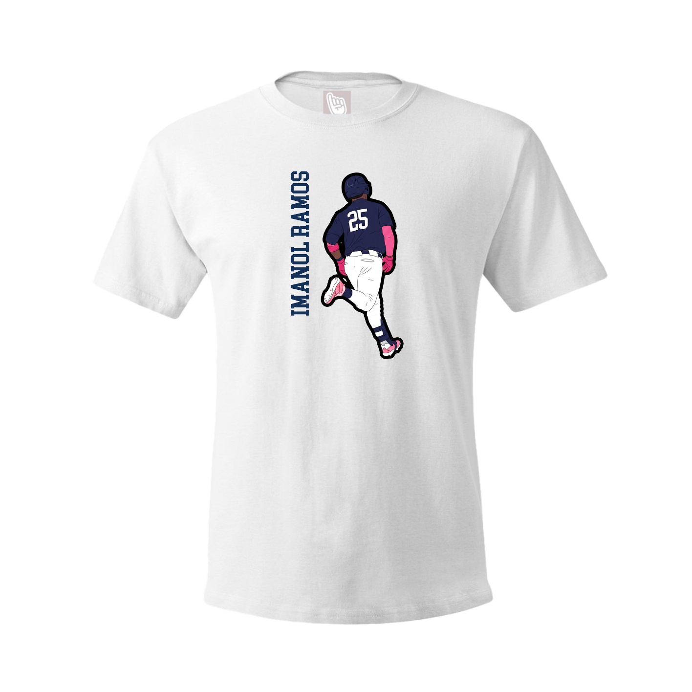 Tee — Name Vertical in White