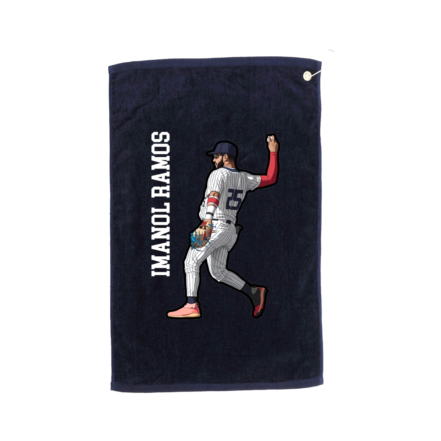 Golf Towel — Name Vertical in Navy