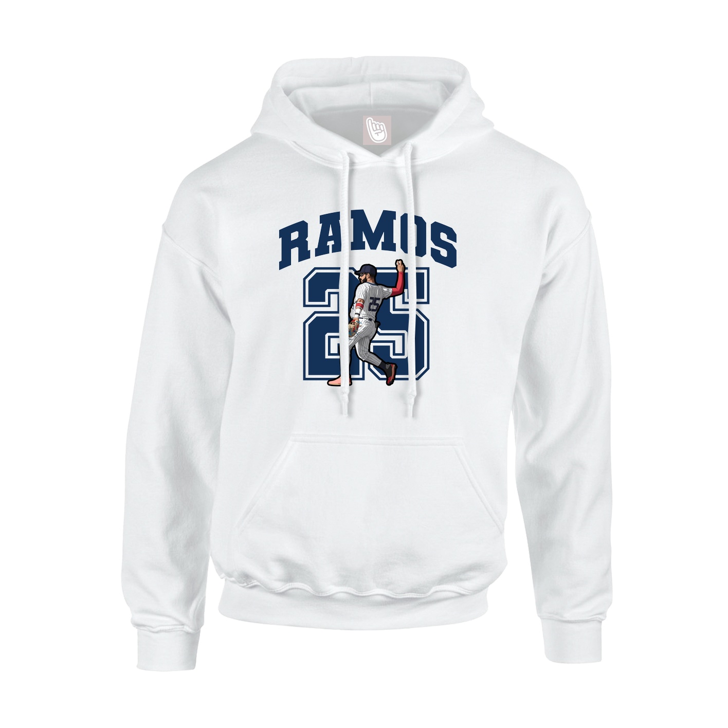 Youth Hoodie — Number in White